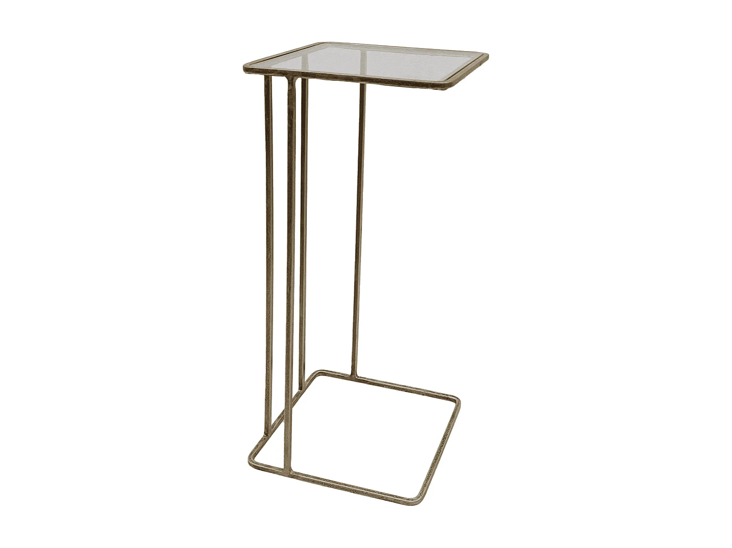 Beistelltisch aus goldenem Metall und Glas L25,5 cm - ANTOINETTE