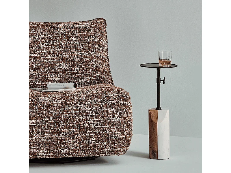 Beistelltisch mit Marmorfuß D23 cm - ERNEST