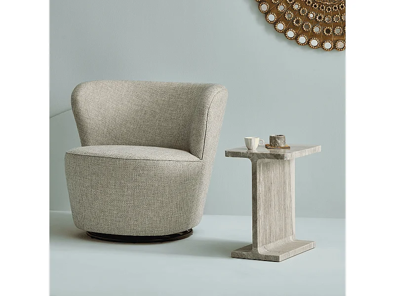 Bijzettafel van marmer L38 cm - HYPPOLITE