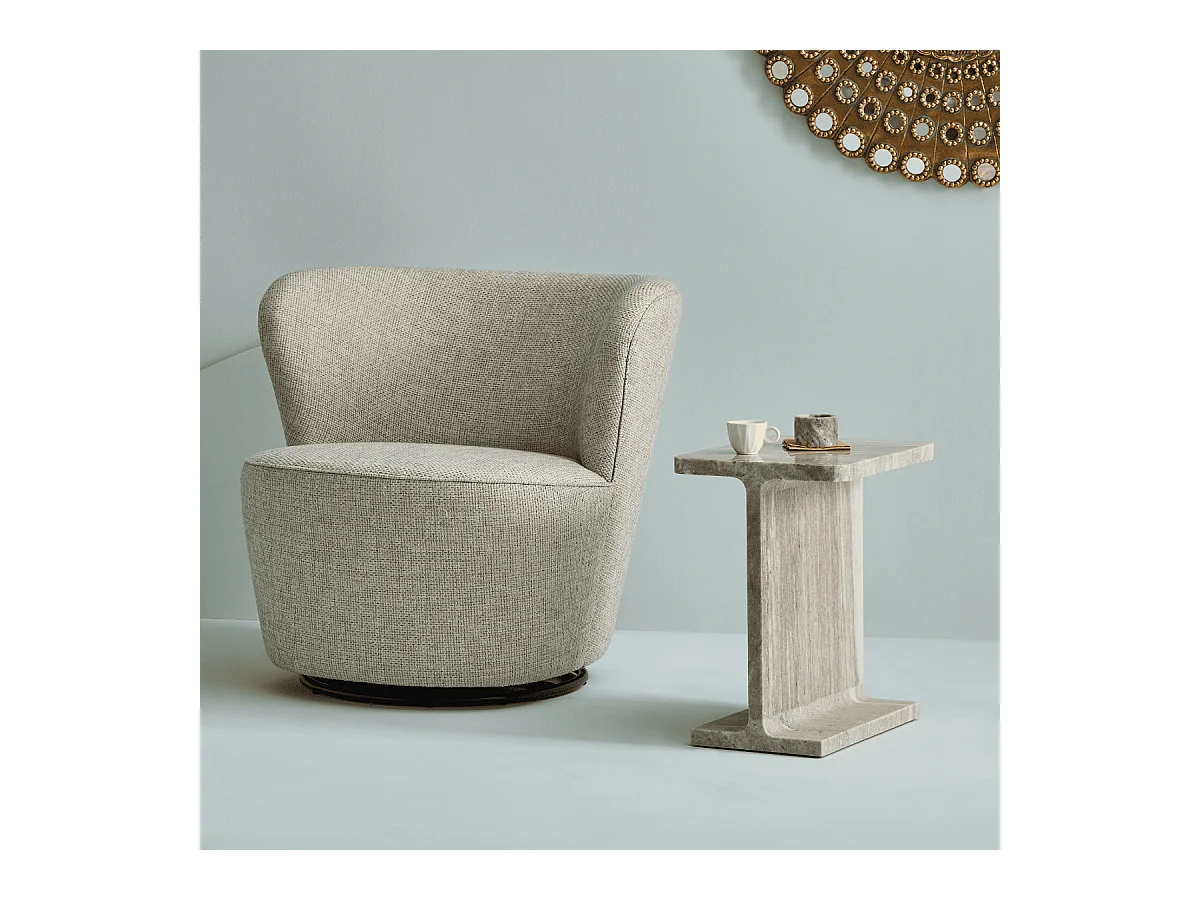 Bijzettafel van marmer L38 cm - HYPPOLITE