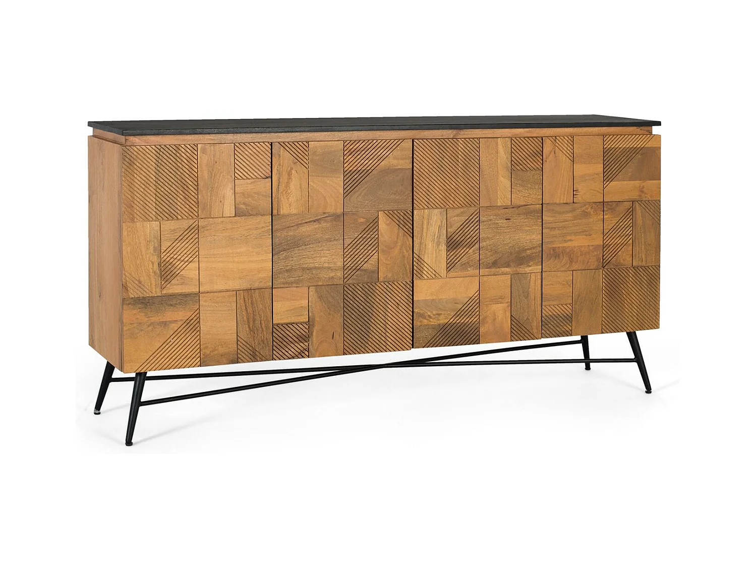 Buffet en bois de manguier finition naturelle, 170 cm