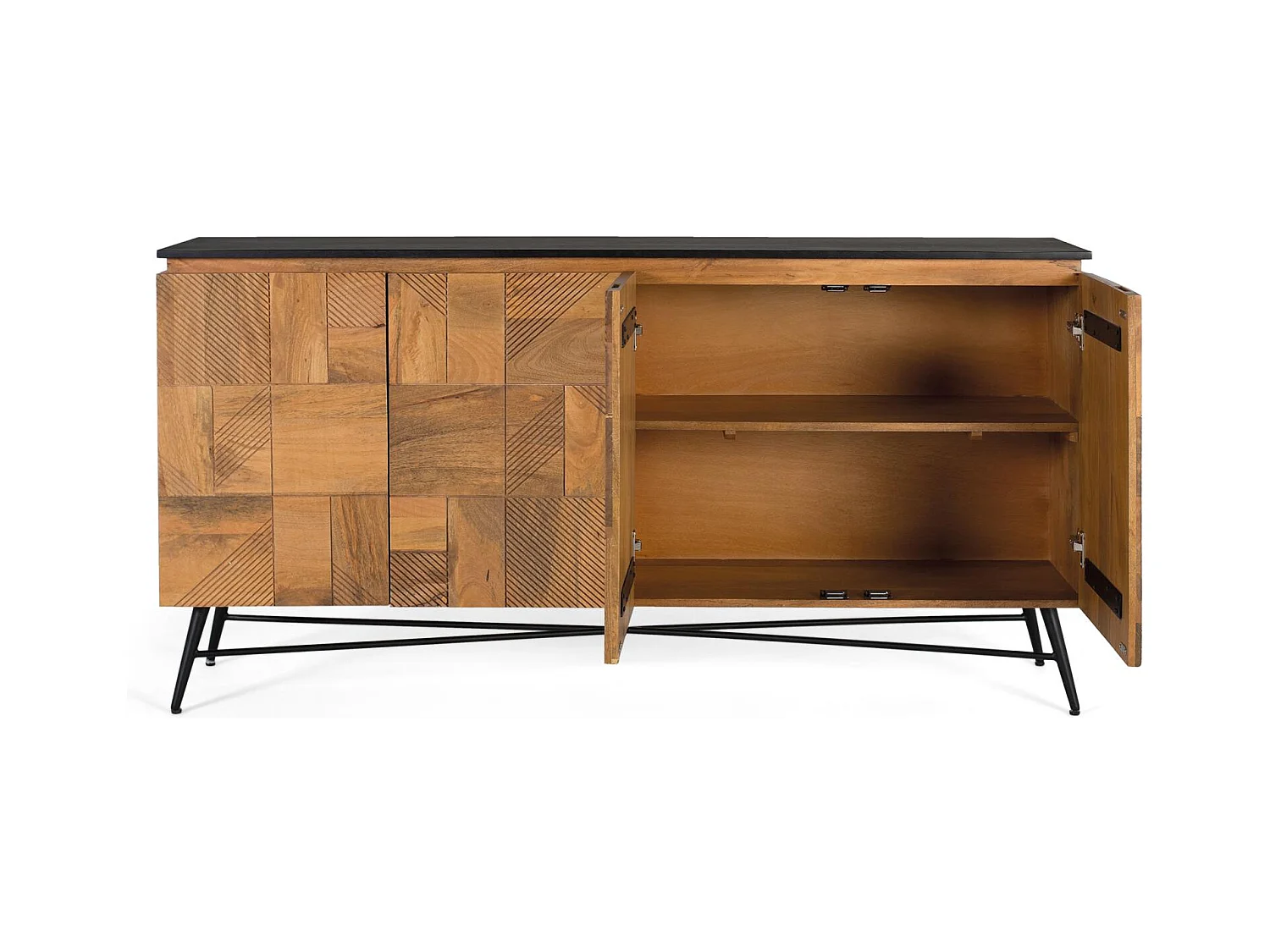 Buffet en bois de manguier finition naturelle, 170 cm