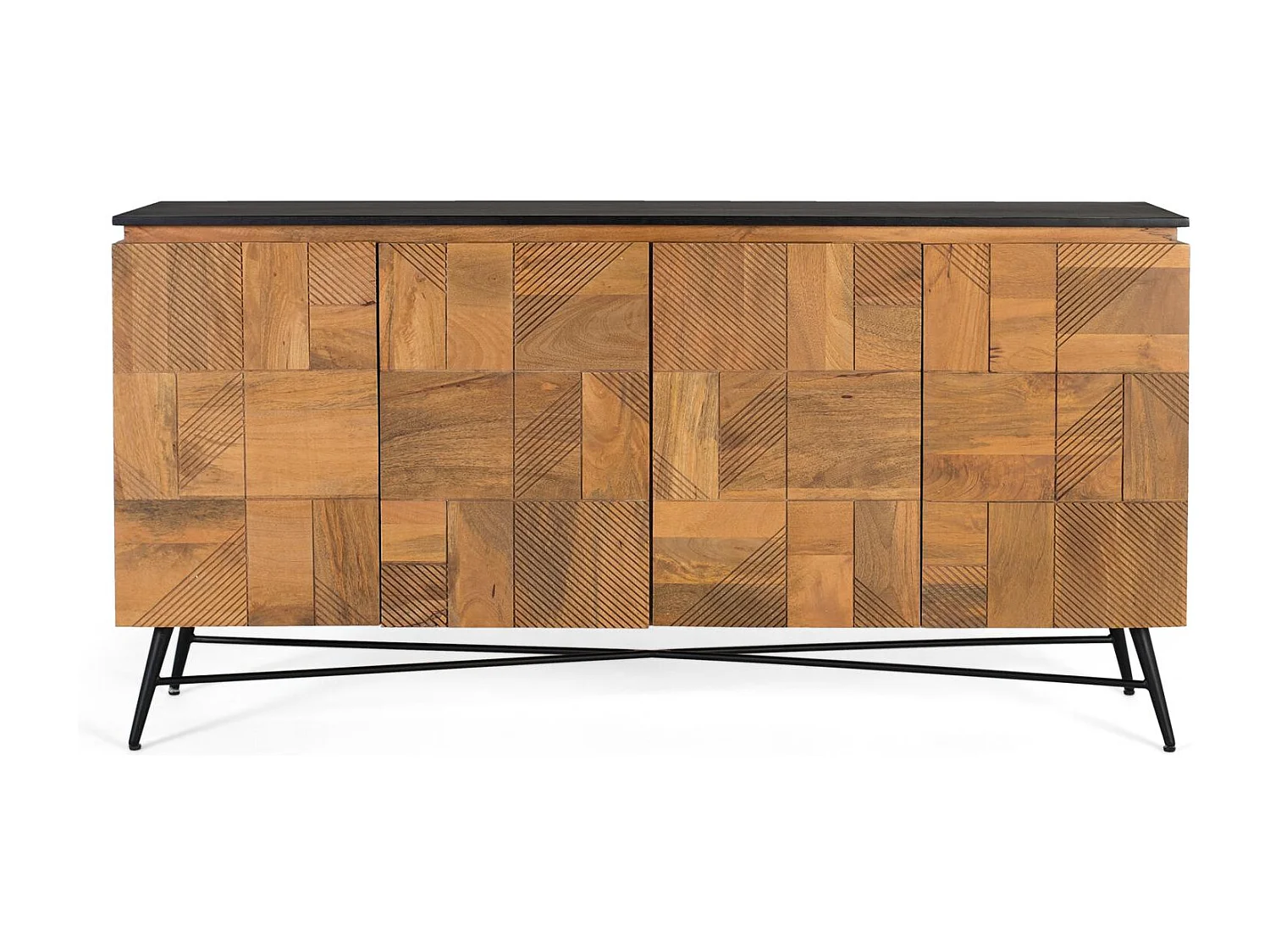 Buffet en bois de manguier finition naturelle, 170 cm