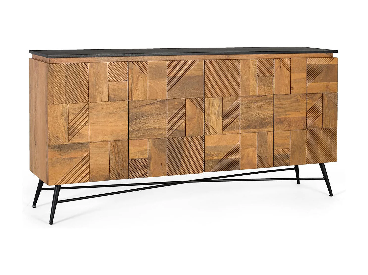 Buffet en bois de manguier finition naturelle, 170 cm