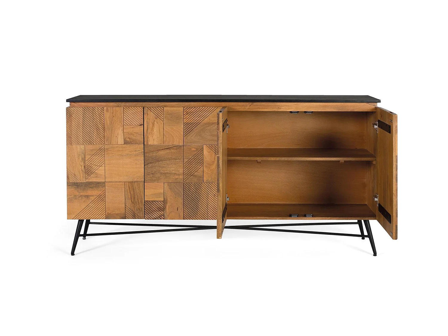 Buffetkast in manguier houtafwerking naturelle 170 cm