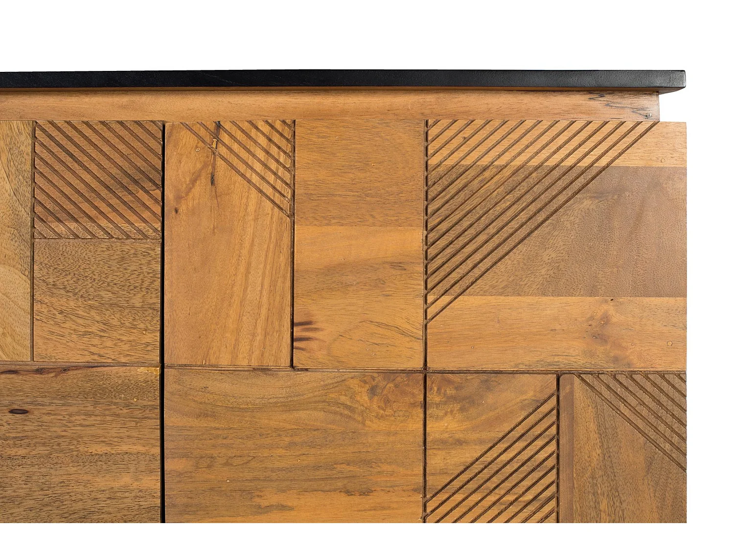 Credenza in legno di mango, stile retrò moderno - 85x170x40