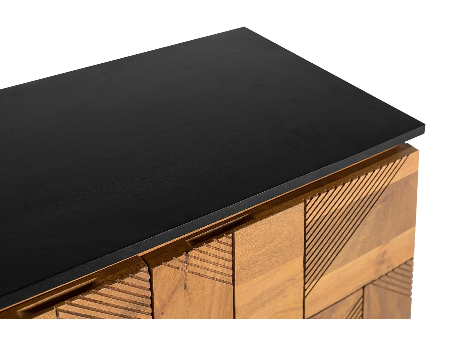 Credenza in legno di mango, stile retrò moderno - 85x170x40