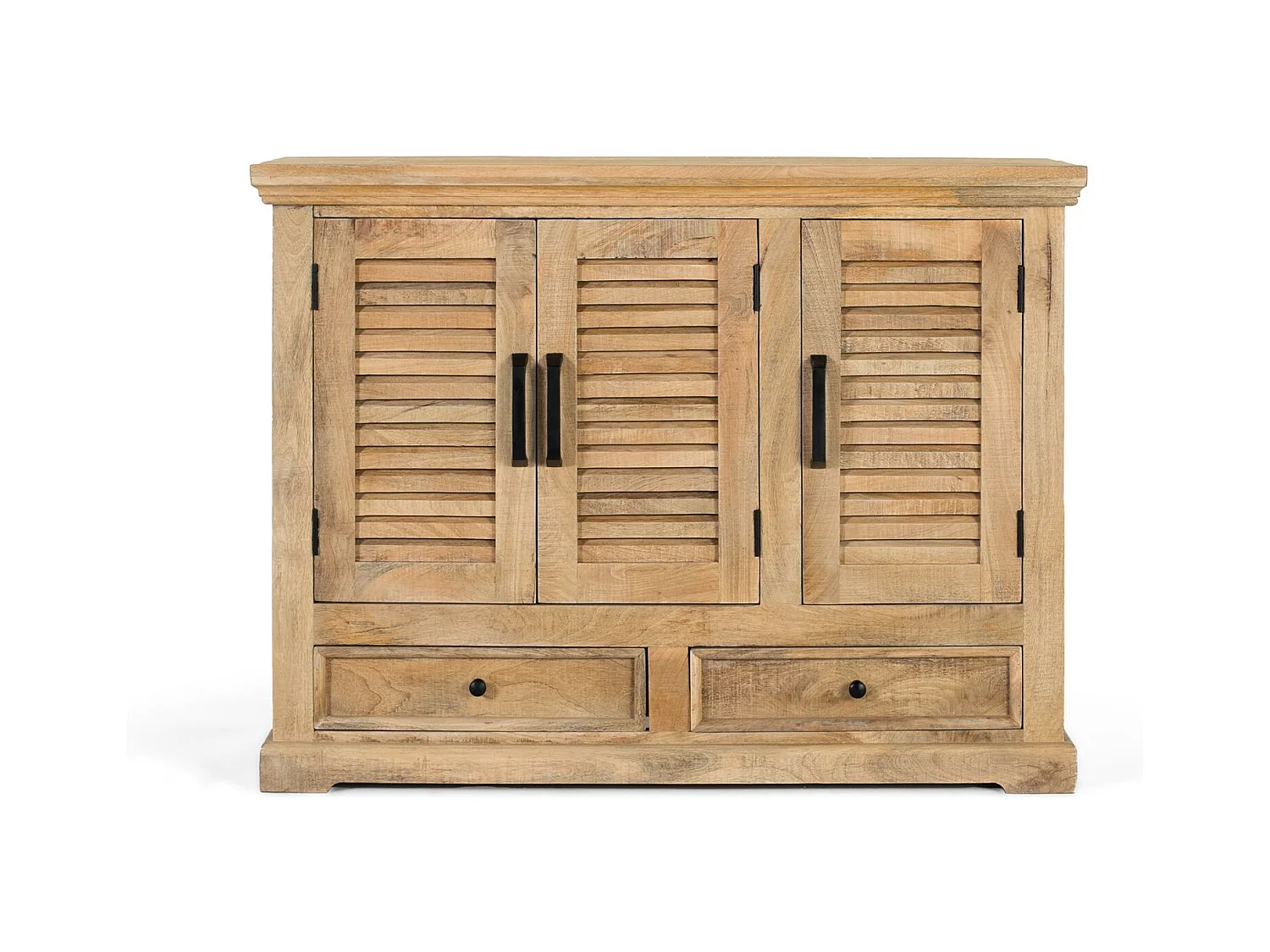 Dressoir met 3 deuren en 2 lades van mangohout