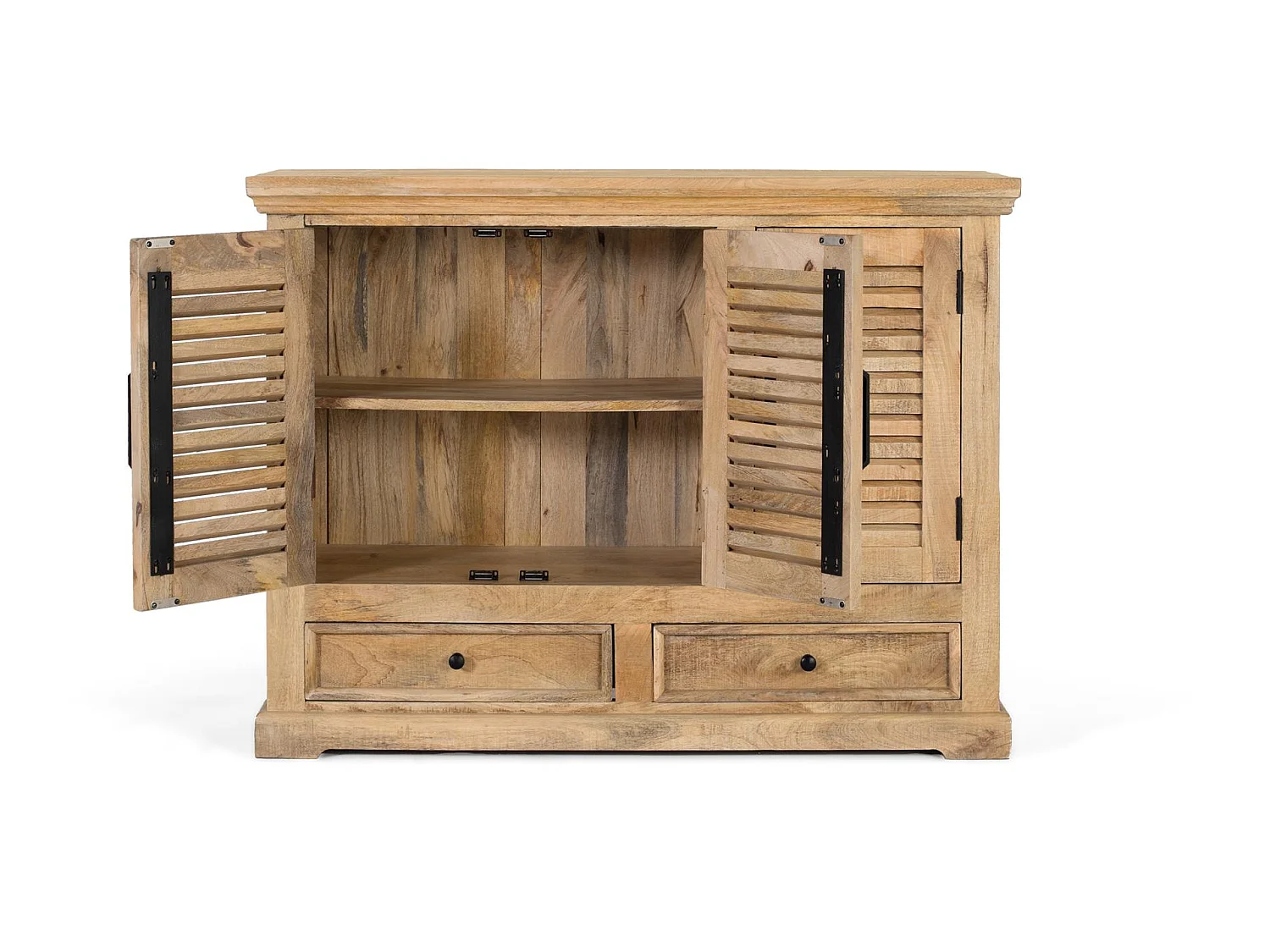 Credenza con 3 ante e 2 cassetti in legno di mango.
