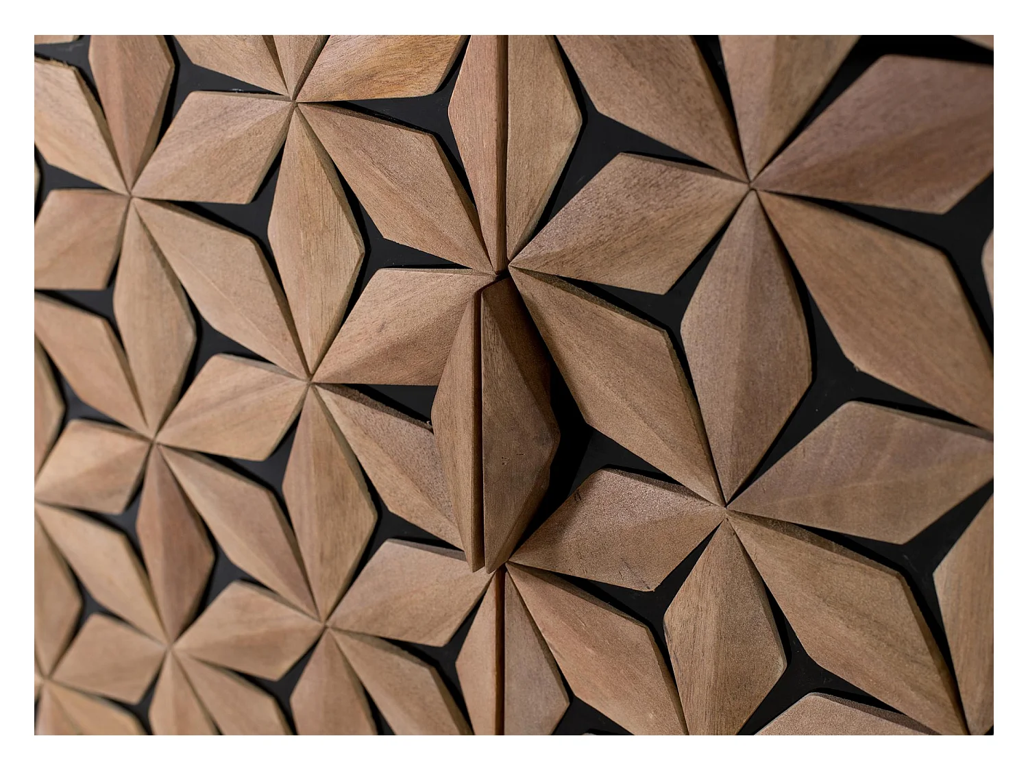 Buffet artisanal en bois de manguier avec 4 portes, 220 cm