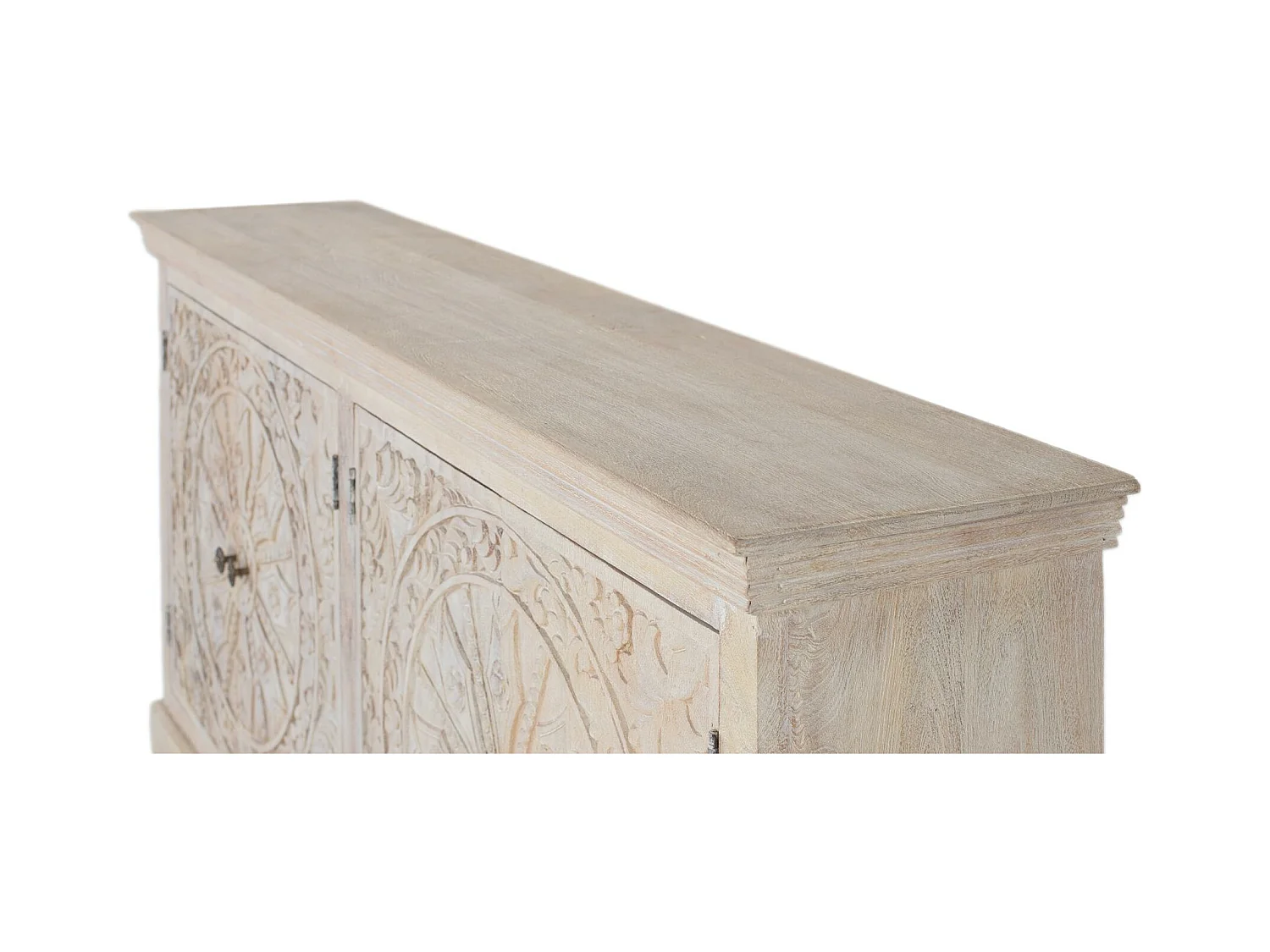 Buffet à quatre portes fait main en bois de manguier