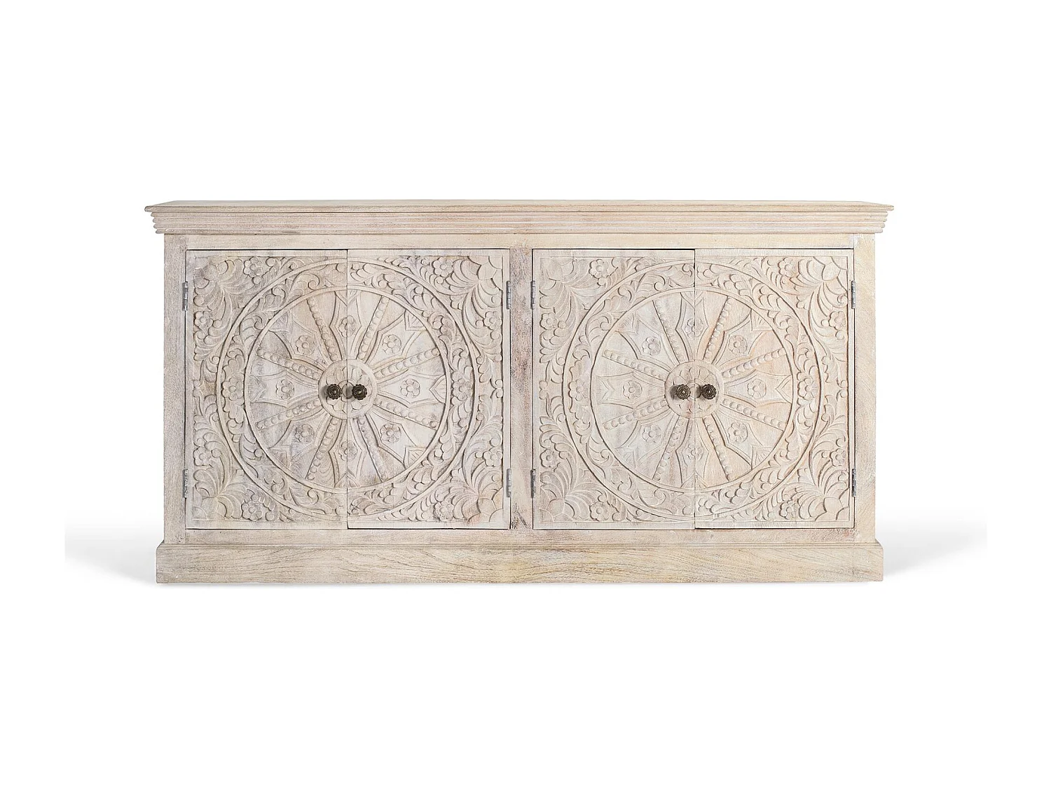 Buffet à quatre portes fait main en bois de manguier