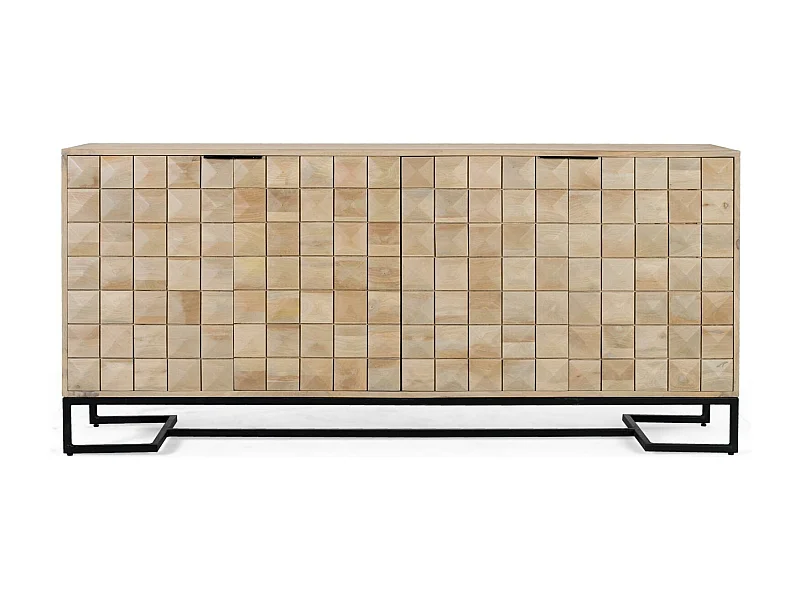 Handgeschnitztes und handgefertigtes Sideboard aus Mangoholz 180 cm