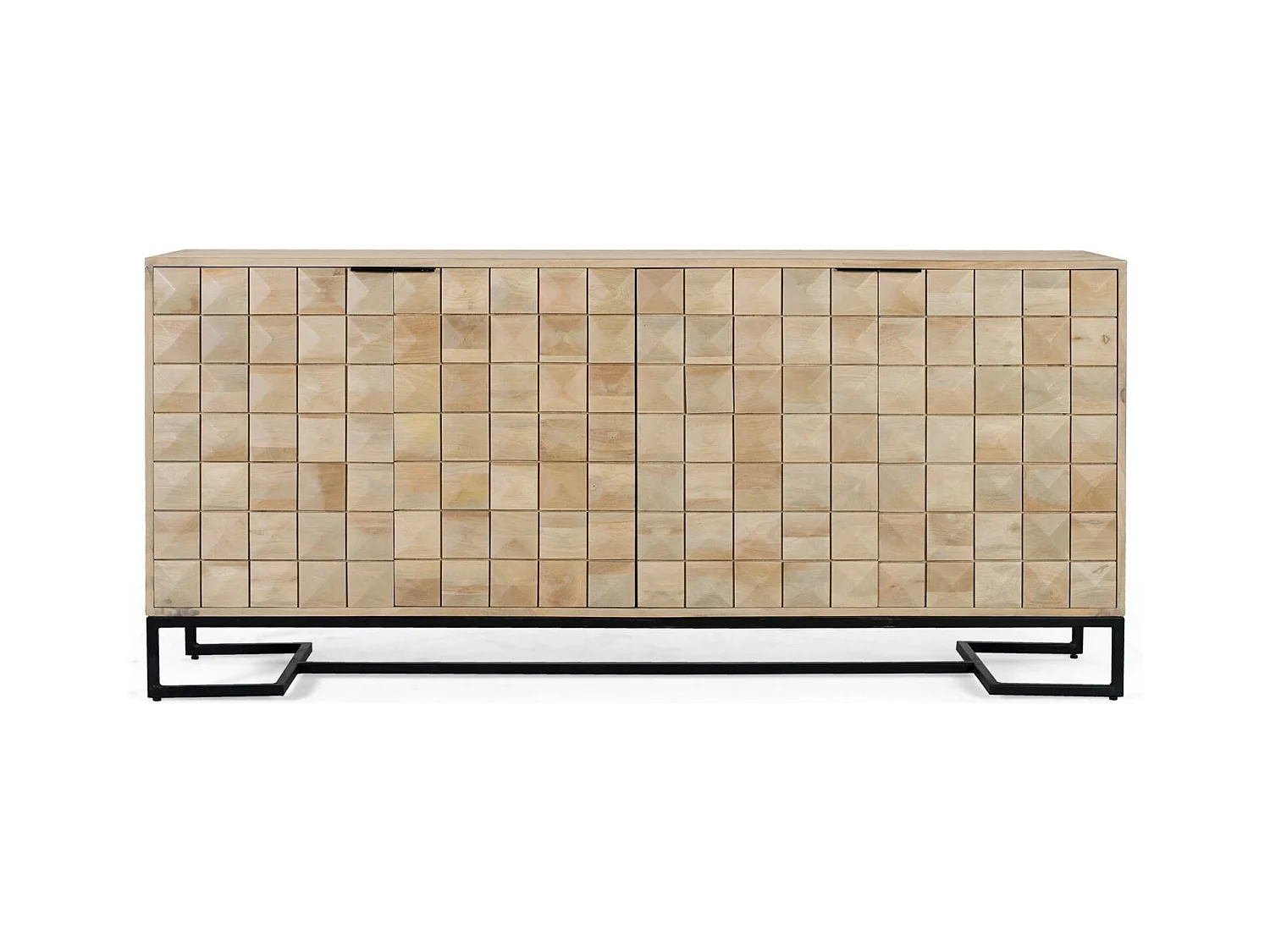 Buffet en bois de manguier sculpté et fabriqué à la main, 180 cm