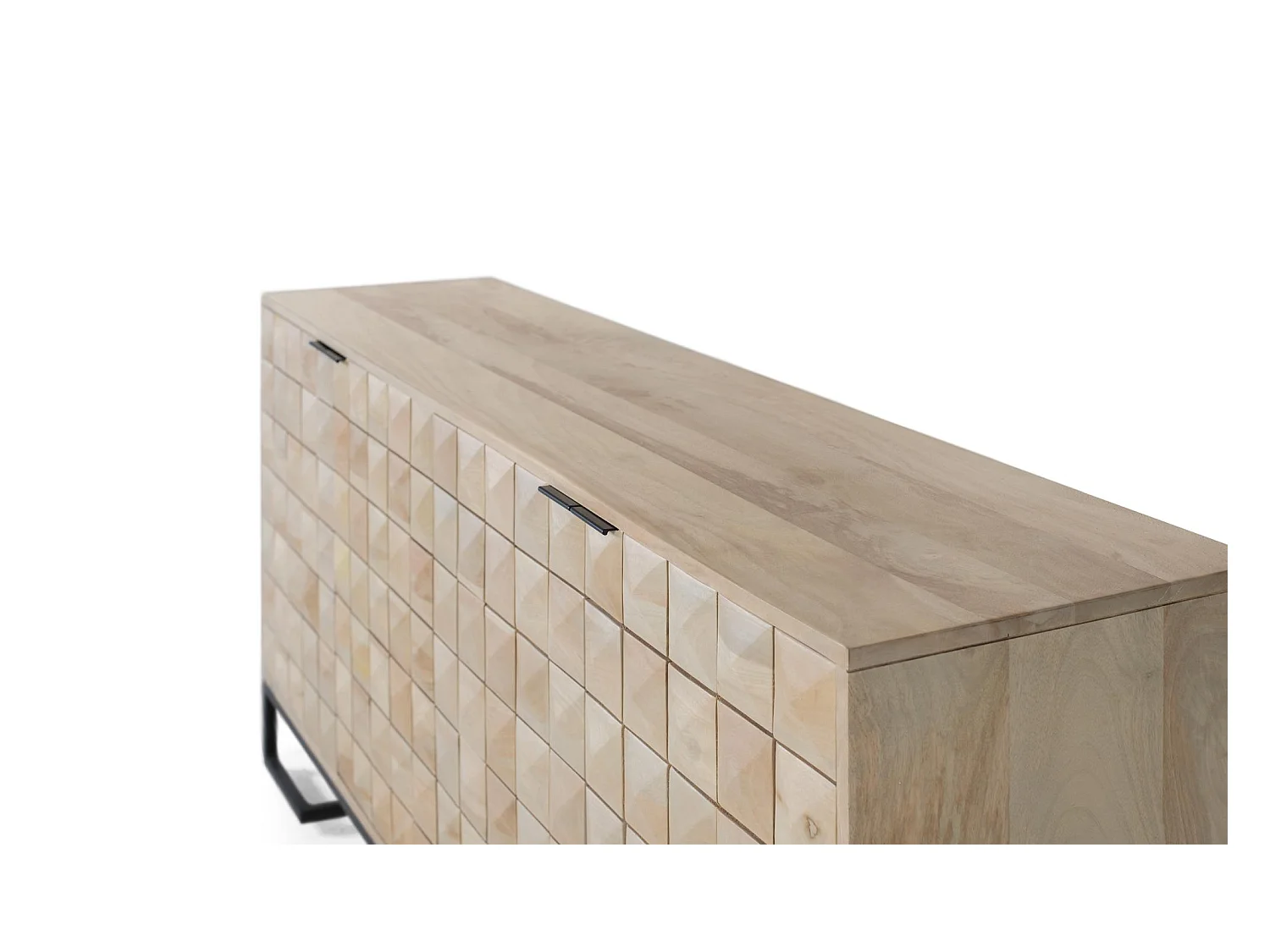 Buffet en bois de manguier sculpté et fabriqué à la main, 180 cm