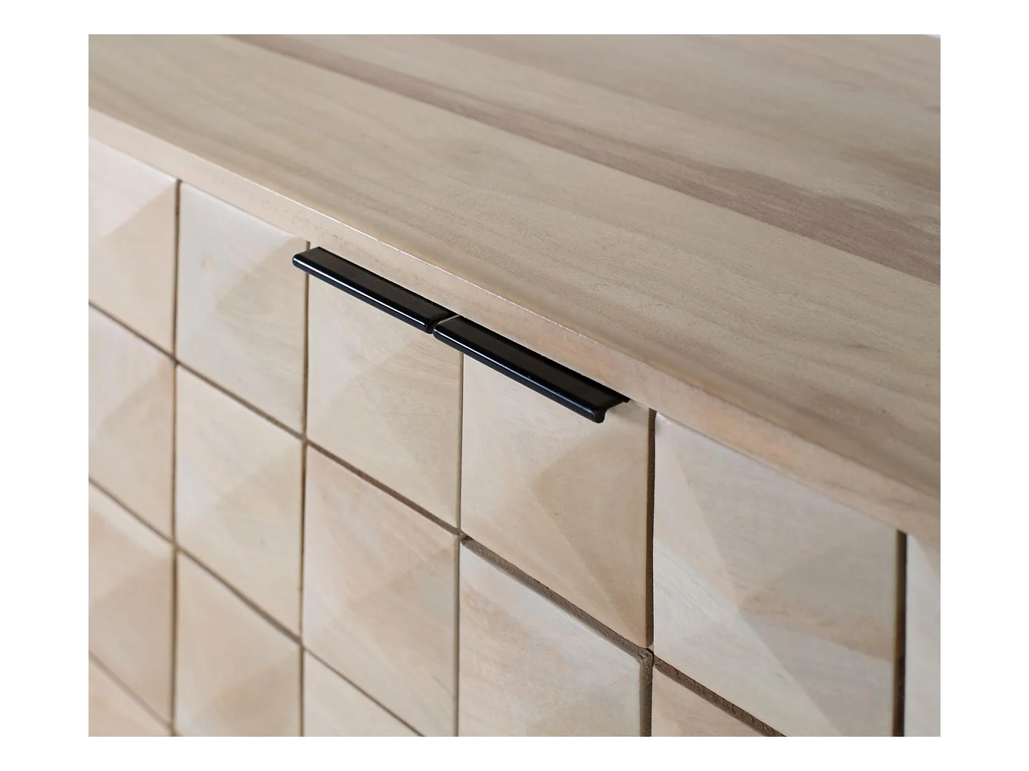 Buffet en bois de manguier sculpté et fabriqué à la main, 180 cm