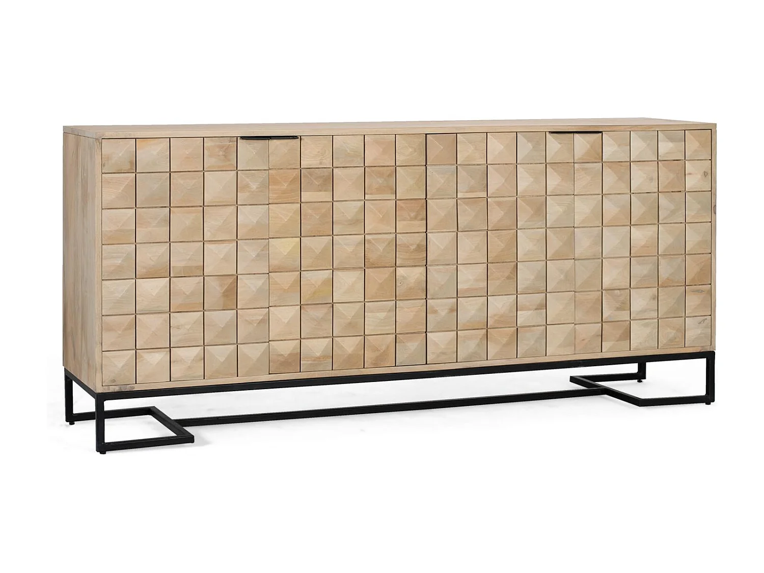 Buffet en bois de manguier sculpté et fabriqué à la main, 180 cm