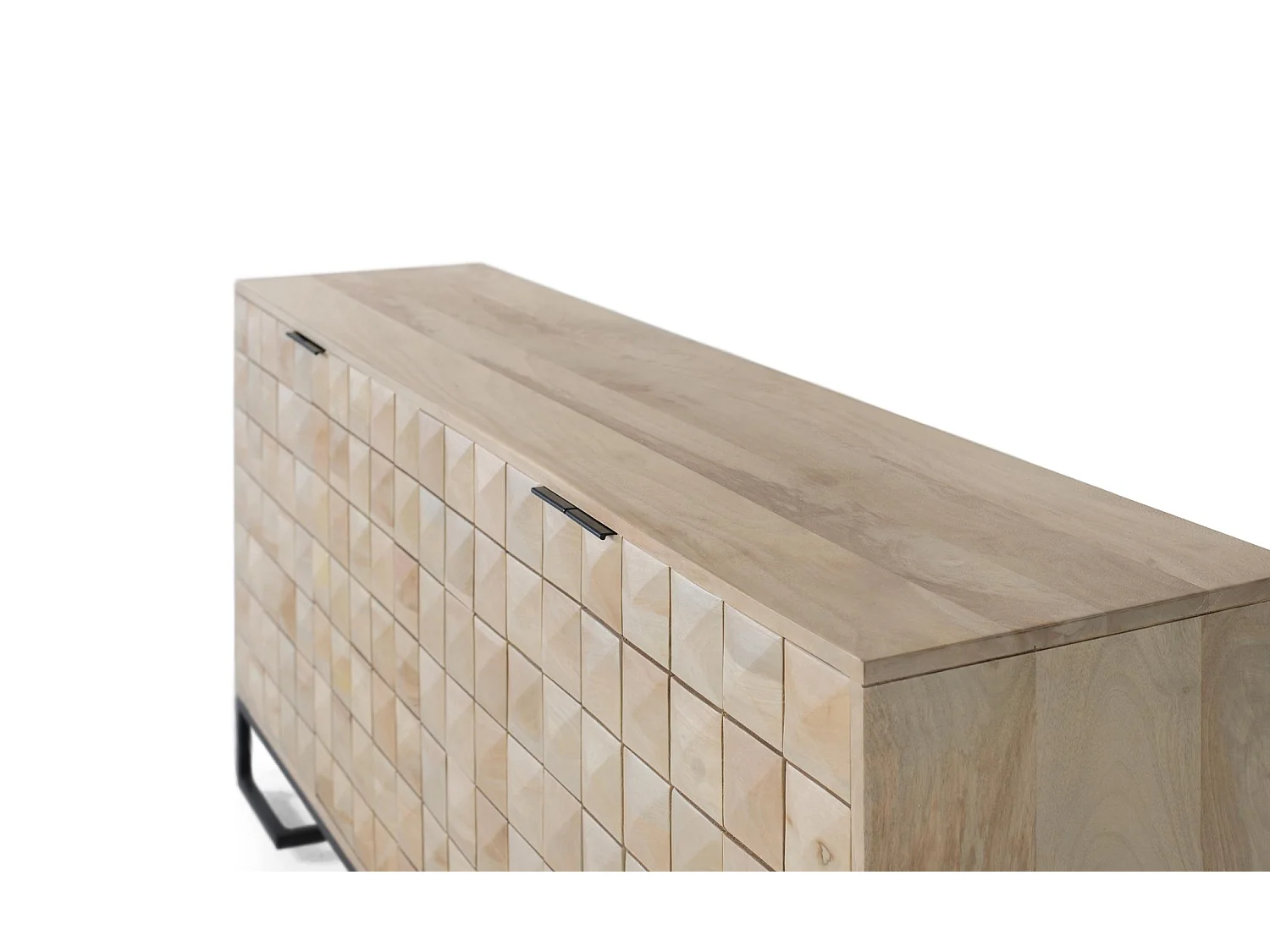 Buffet en bois de manguier, style minimaliste intemporel - 80 x 180 x 40