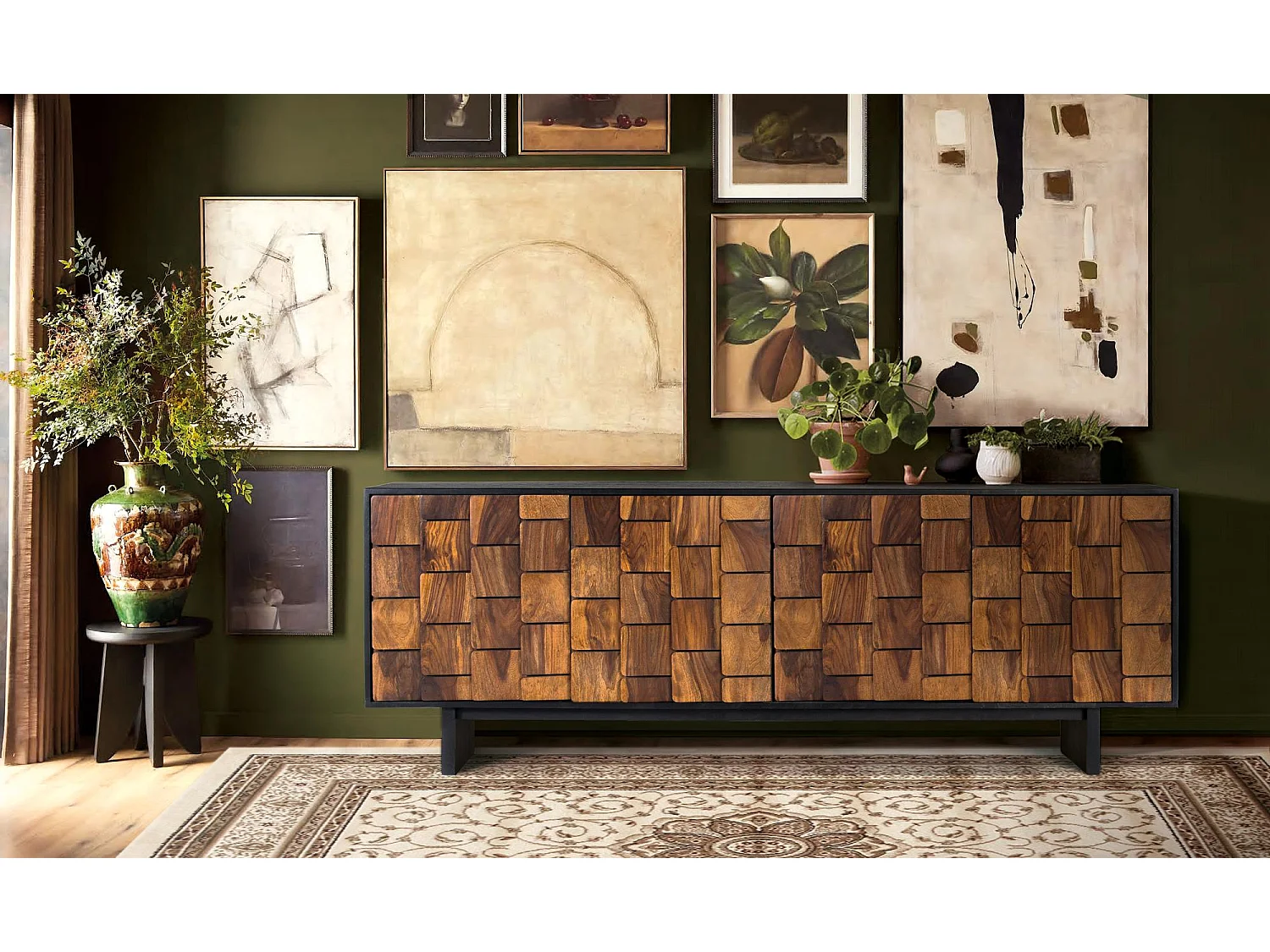 Sideboard mit vier Türen aus Sheesamholz