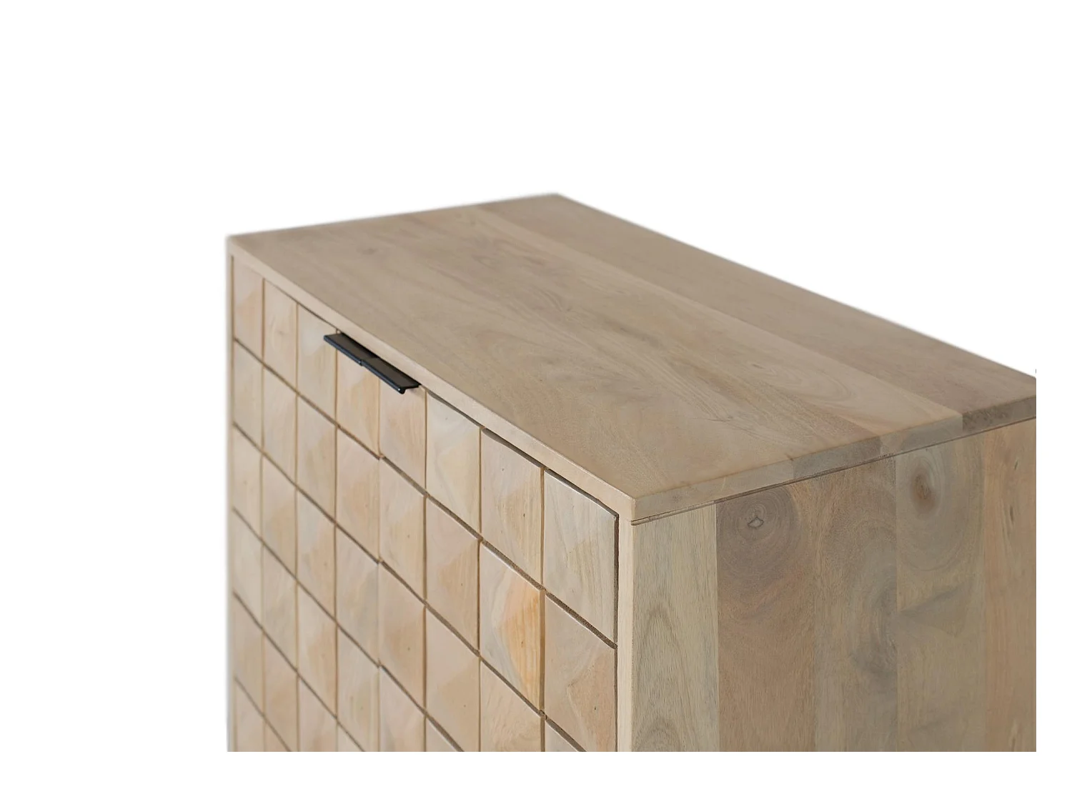 Buffet artisanal en bois de manguier avec veinage naturel