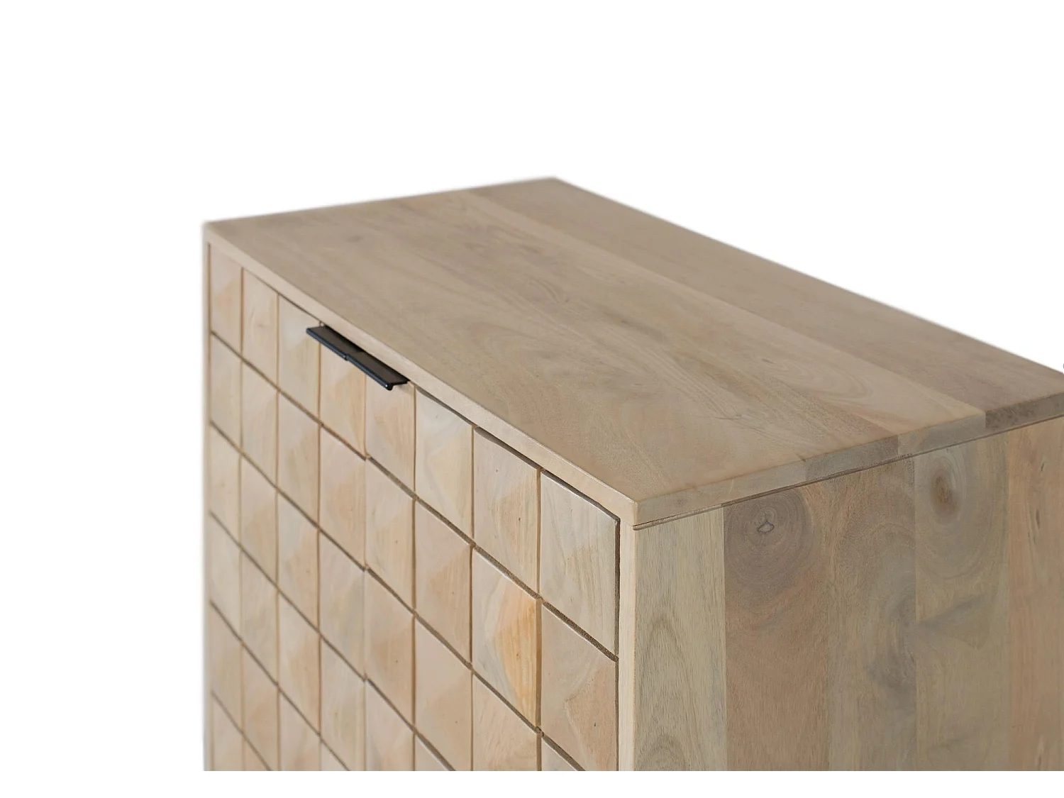 Buffet artisanal en bois de manguier avec veinage naturel