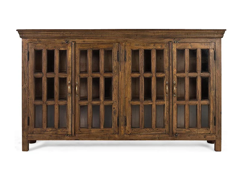 Aparador esculpido à mão em madeira de teca reciclada