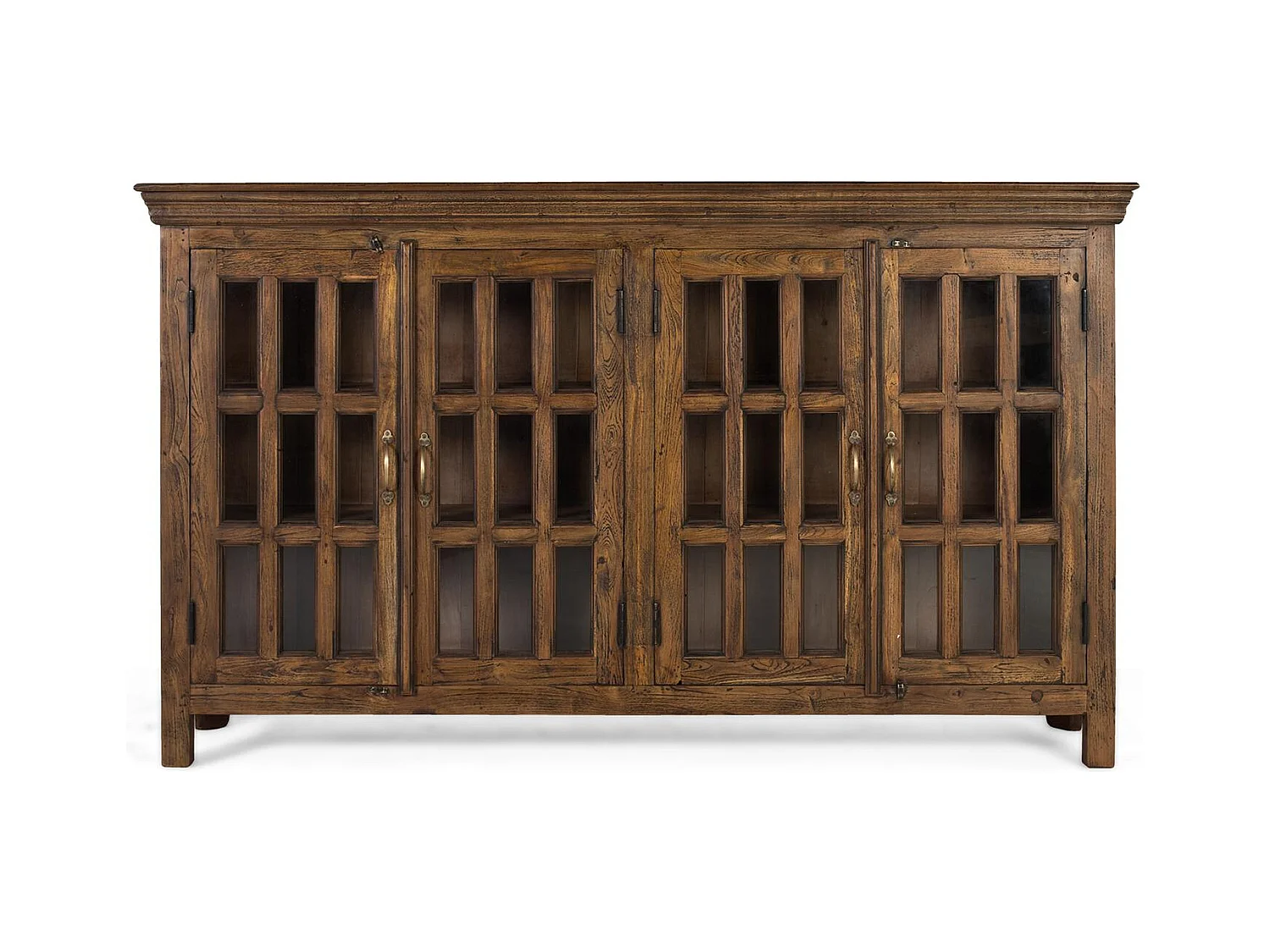 Handgesneden dressoir van gerecycled teakhout