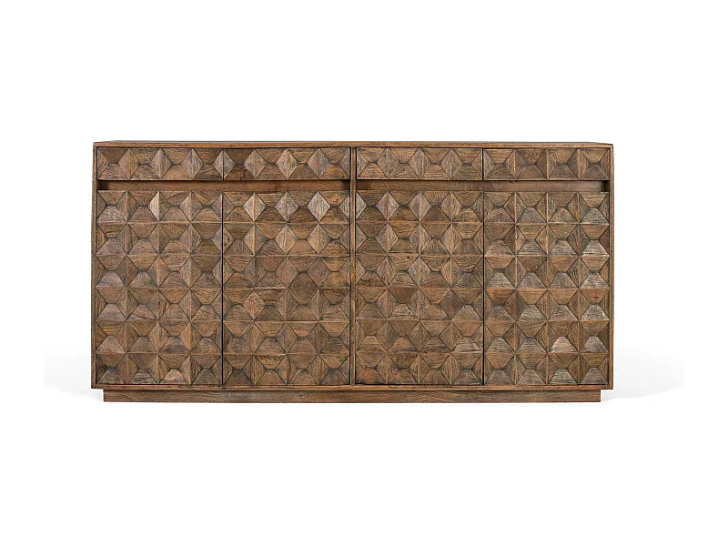 Komoda z drewna mango z postarzanym wykończeniem