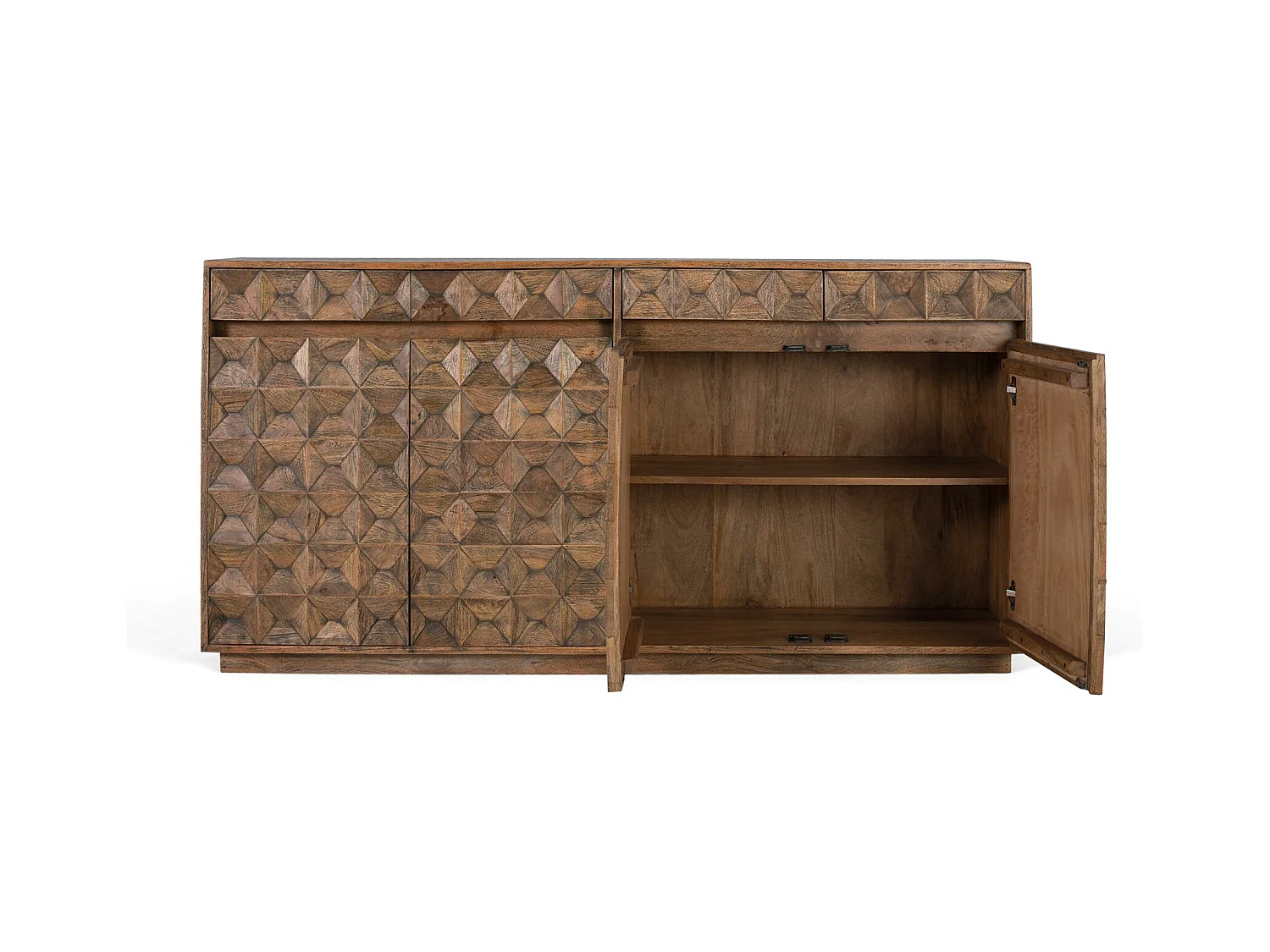 Buffet en bois de manguier avec finition vieillie