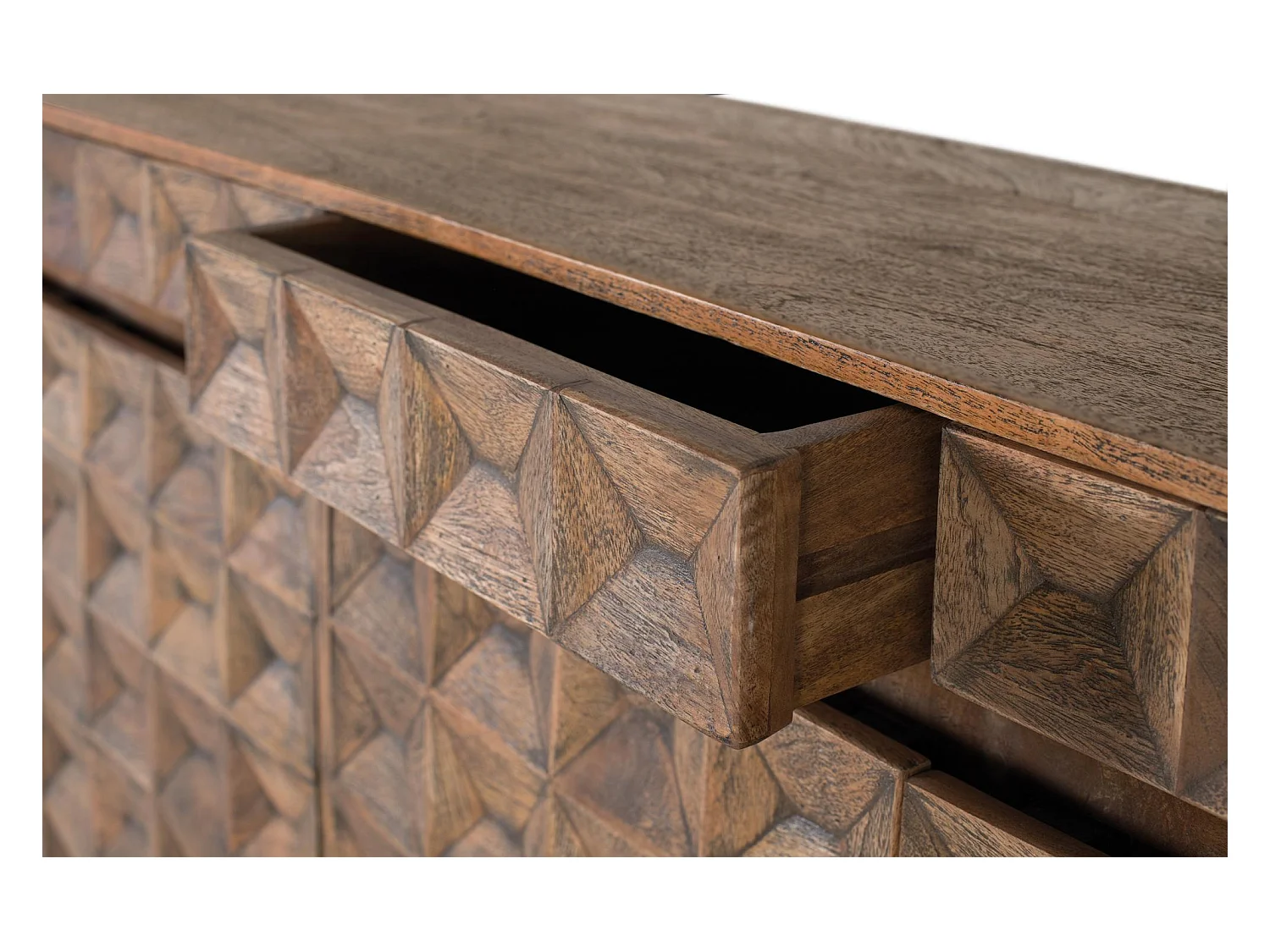 Buffet en bois de manguier avec finition vieillie