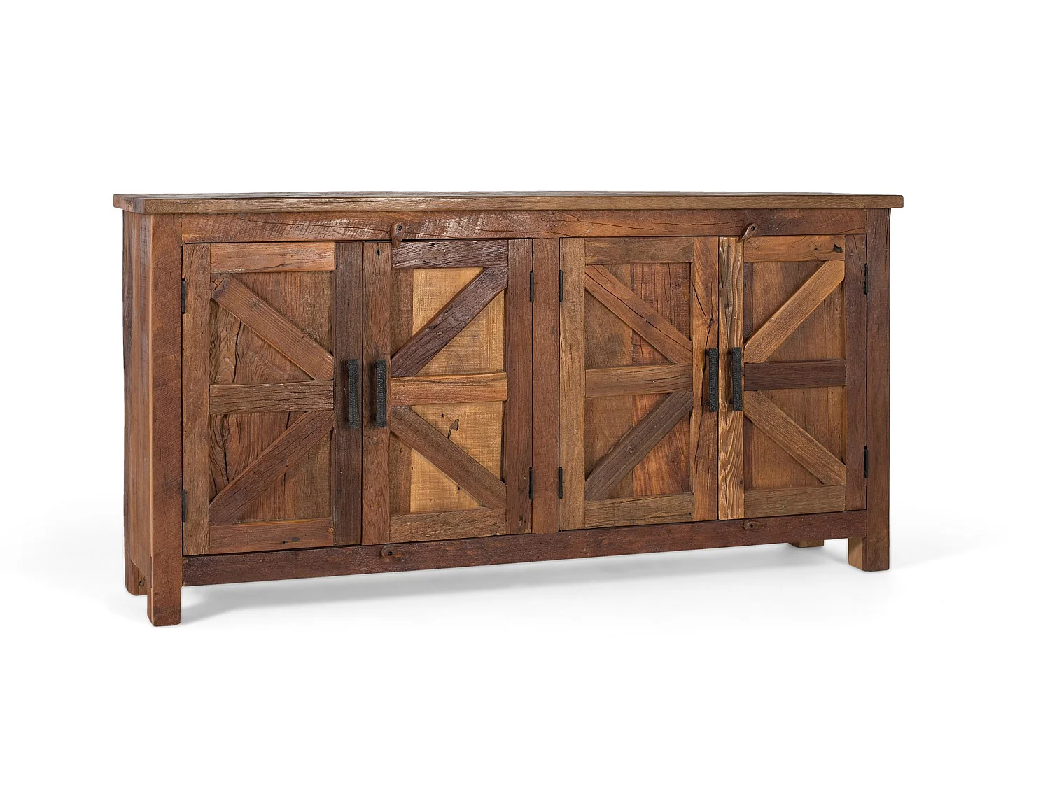 Modern dressoir in rustieke stijl van gerecycled hout - 90x180x40