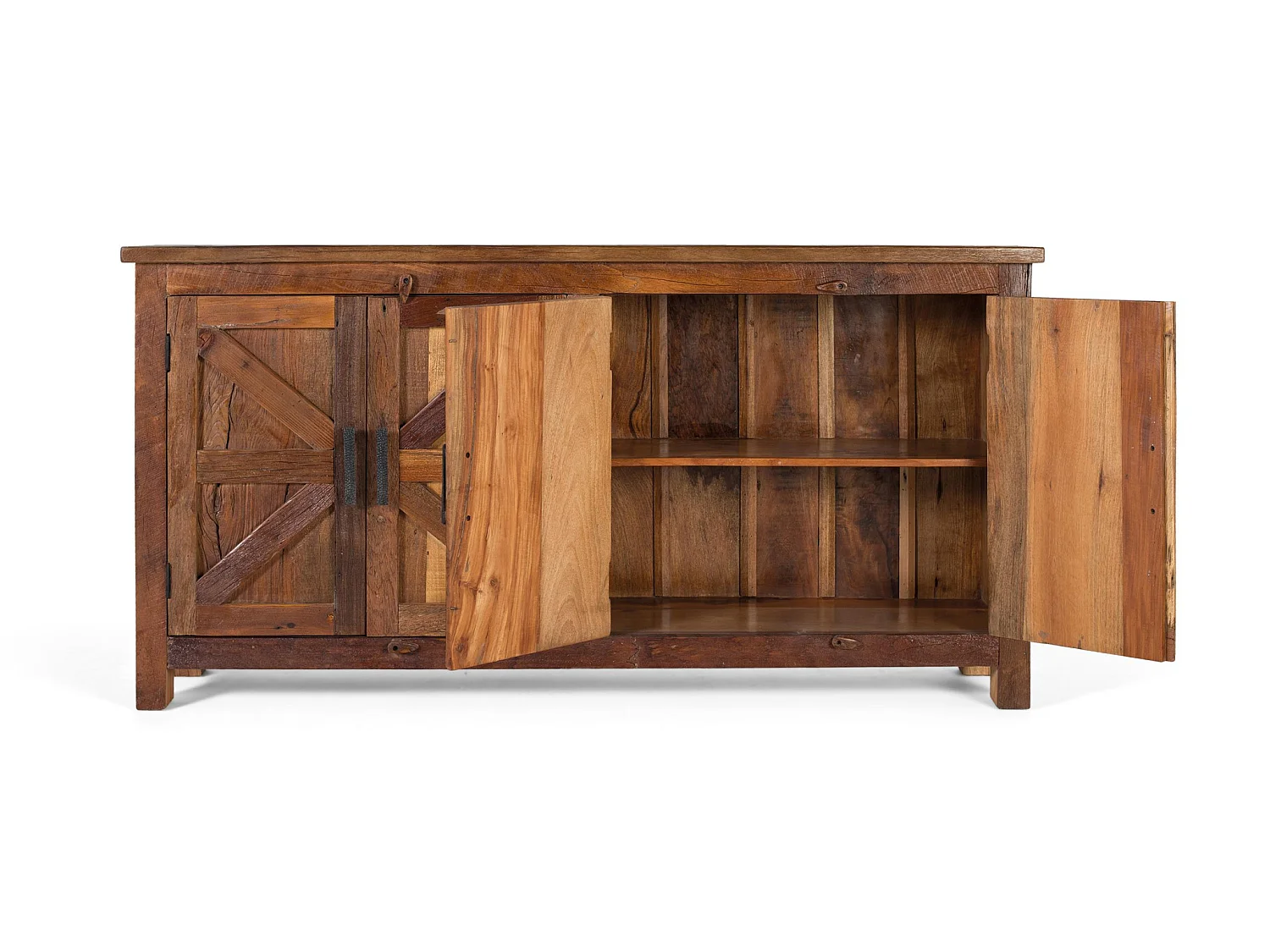 Modern dressoir in rustieke stijl van gerecycled hout - 90x180x40