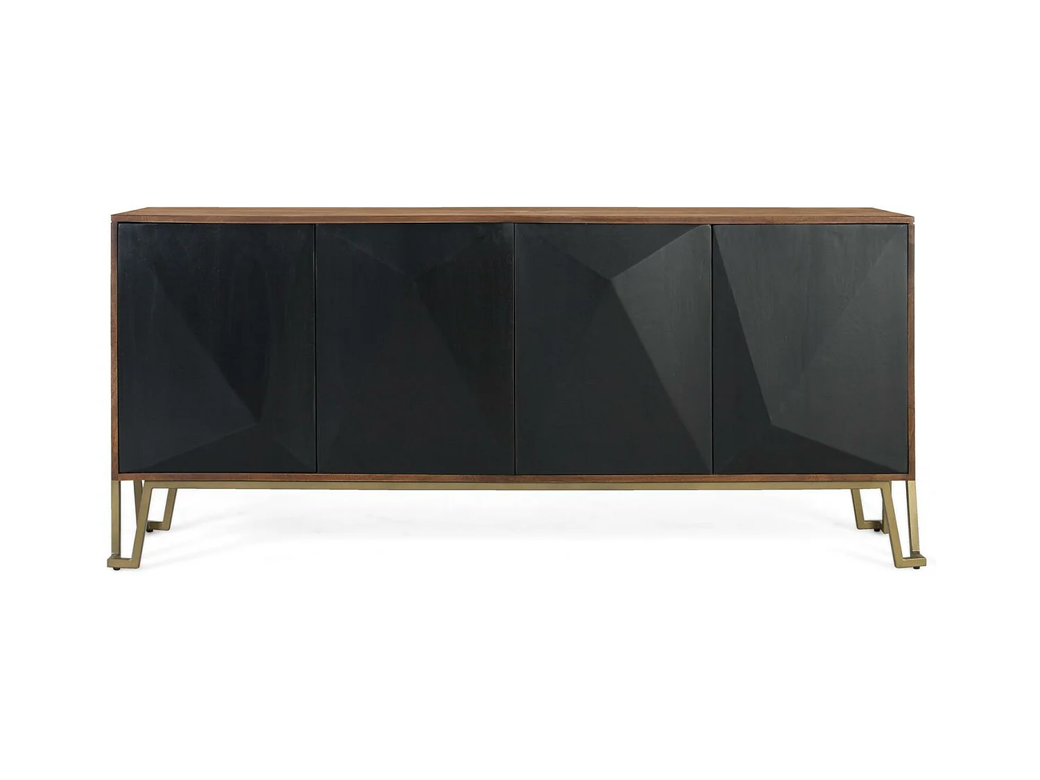 Buffet à quatre portes en bois de manguier 180 cm