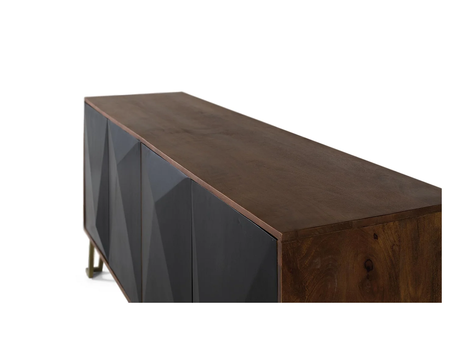 Buffet à quatre portes en bois de manguier 180 cm