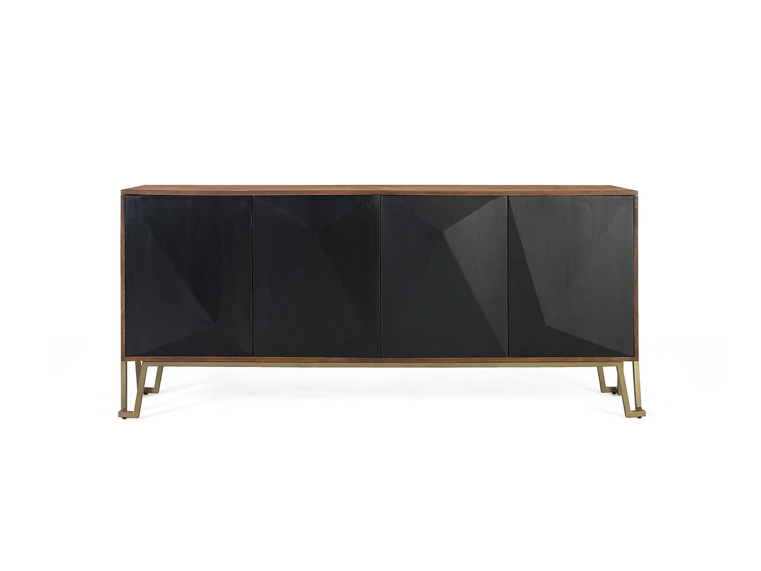 Buffet à quatre portes en bois de manguier 180 cm