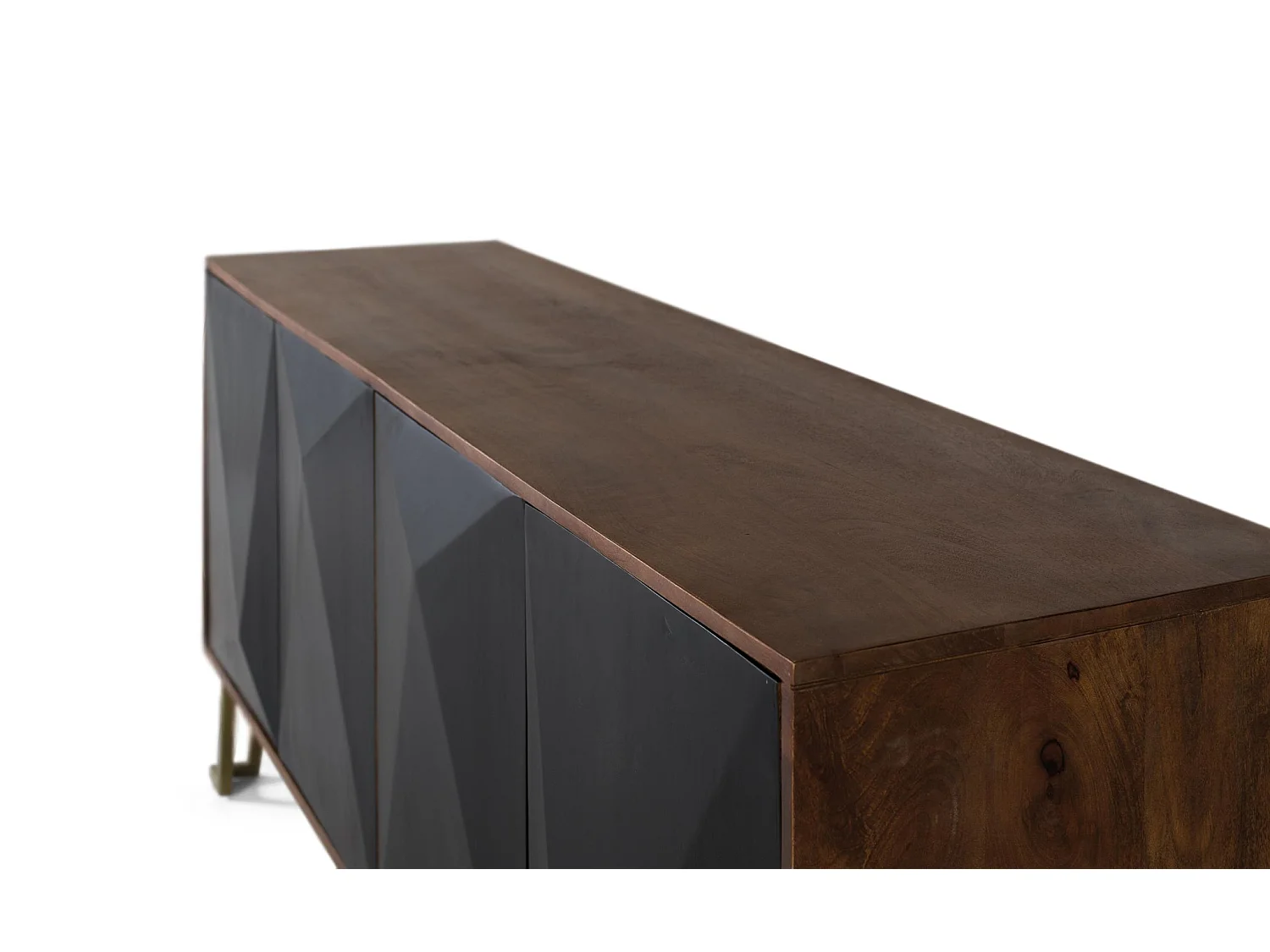 Buffet en bois de manguier, style contemporain moderne - 80 x 180 x 46