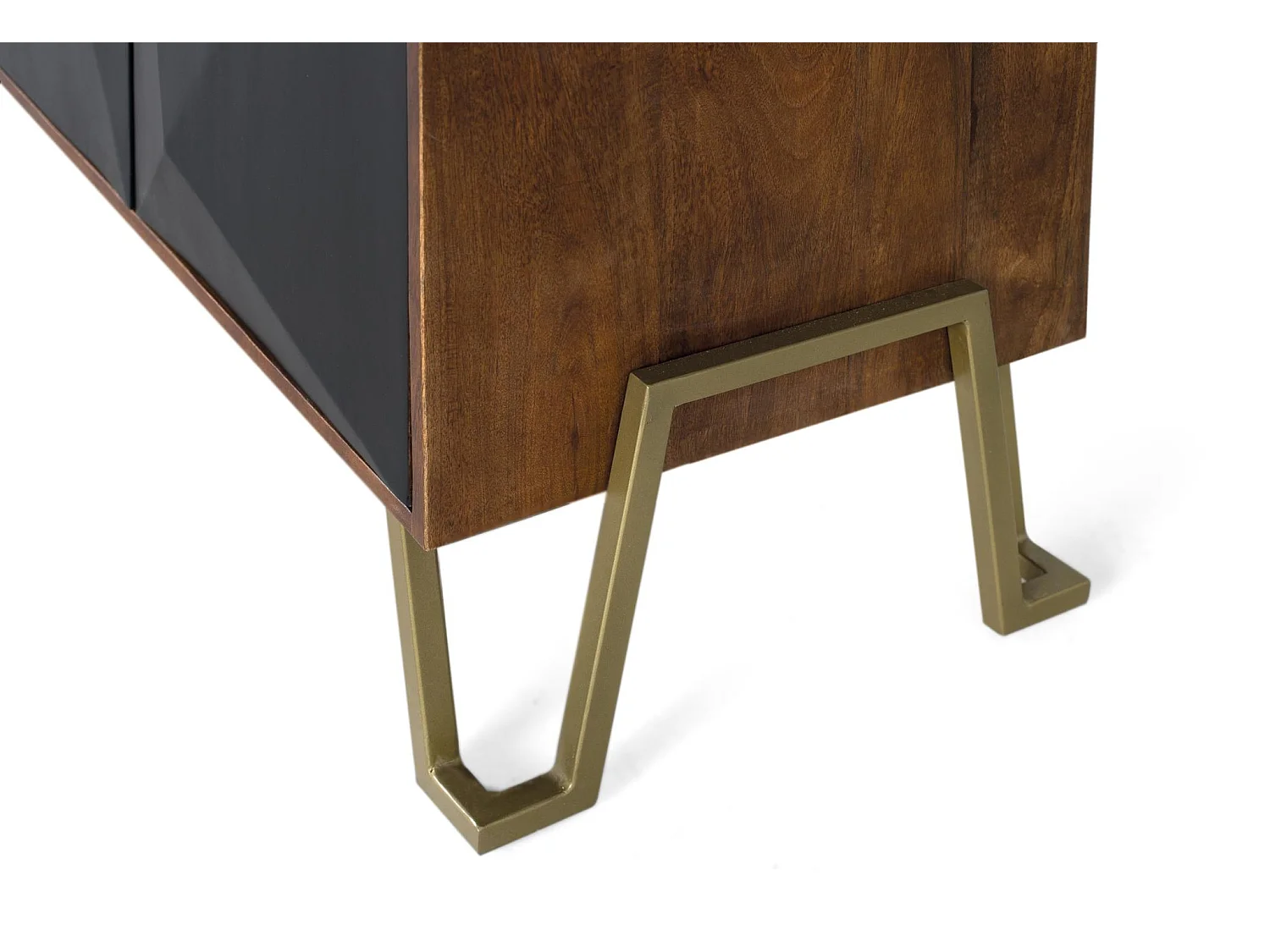 Buffet en bois de manguier, style contemporain moderne - 80 x 180 x 46