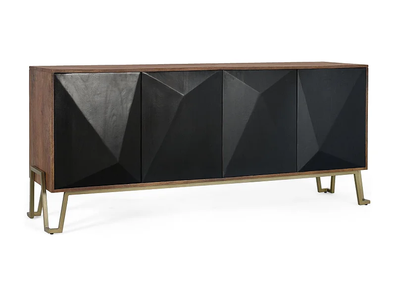 Buffet à vier portes in manguierhout 180 cm