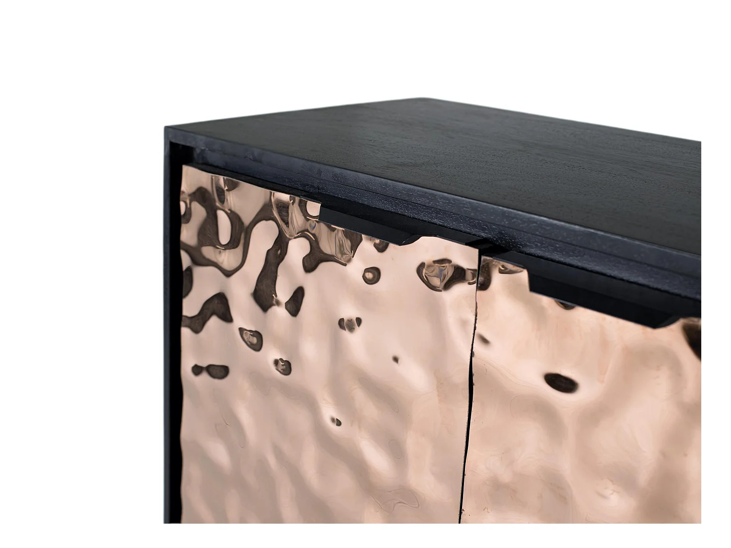 Hedendaags dressoir van mangohout en ijzeren poten