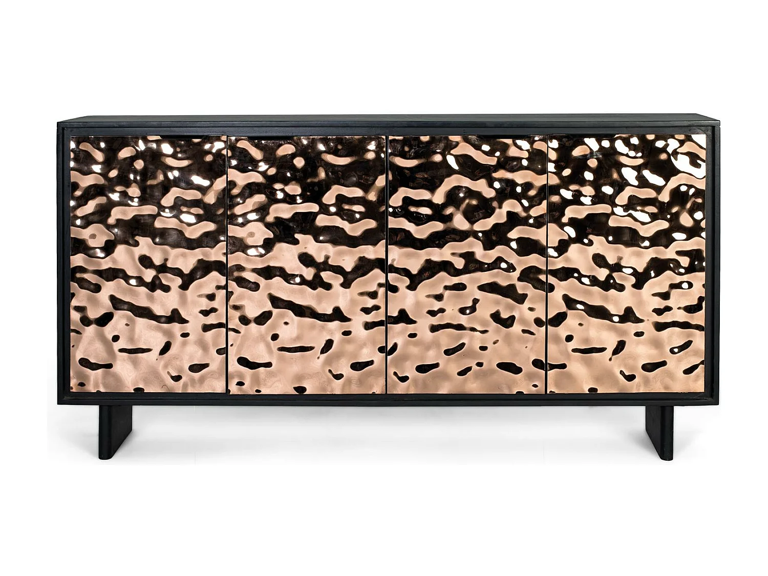 Buffet contemporain en bois de manguier et pieds en fer