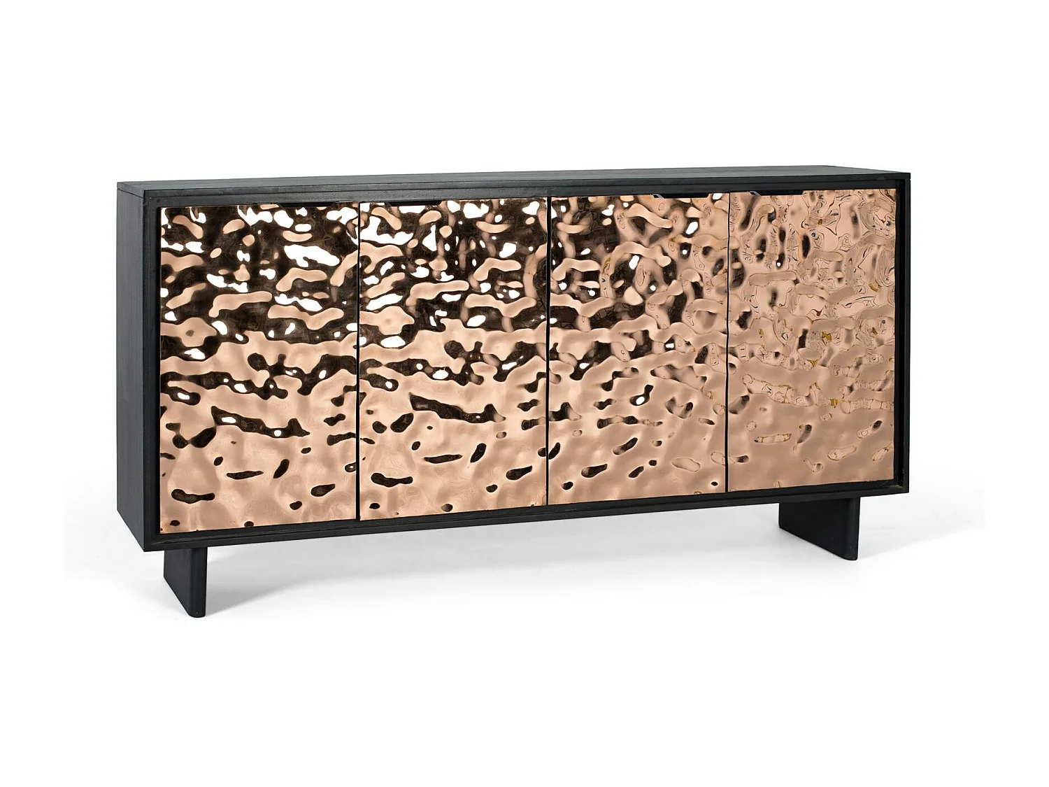 Buffet contemporain en bois de manguier et pieds en fer