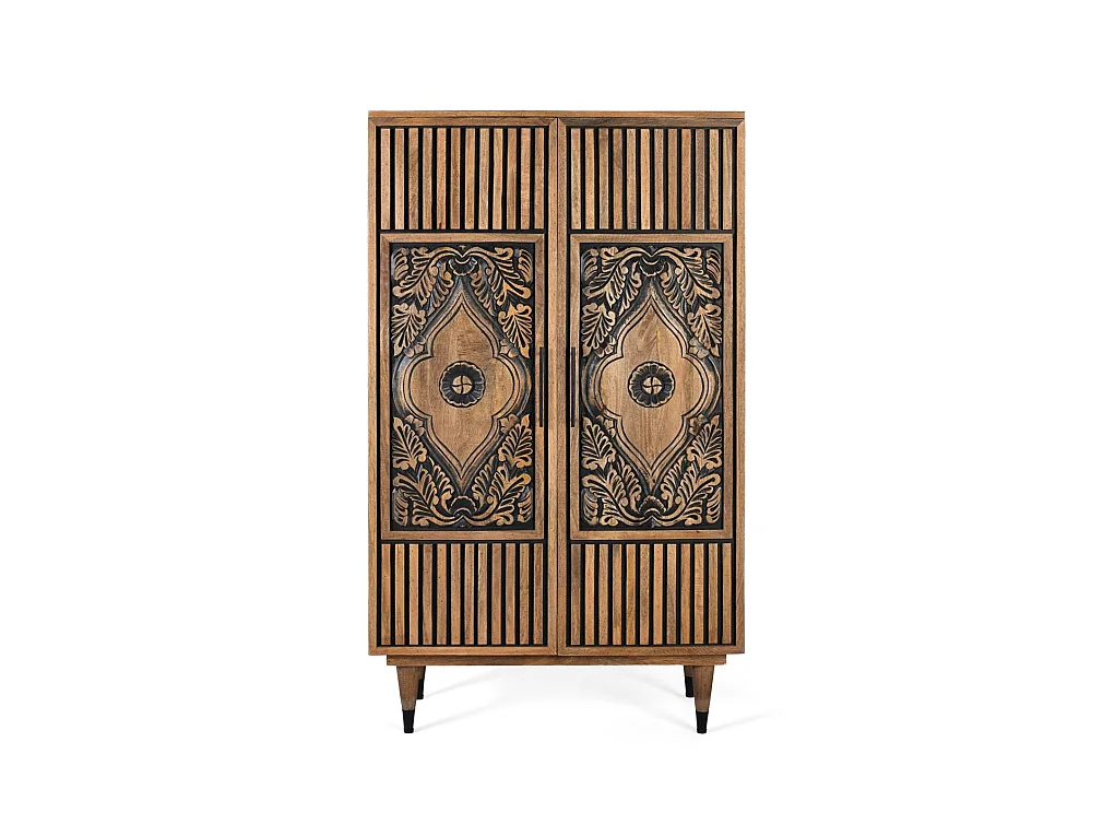 Buffet en bois de manguier, style rustique moderne - 150 x 90 x 43