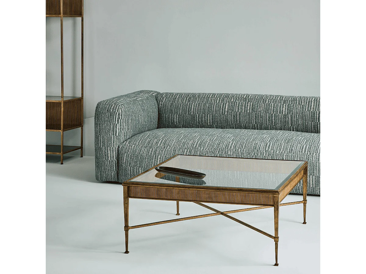 Table basse avec bandeau mouluré L88,5 cm - ANTOINETTE