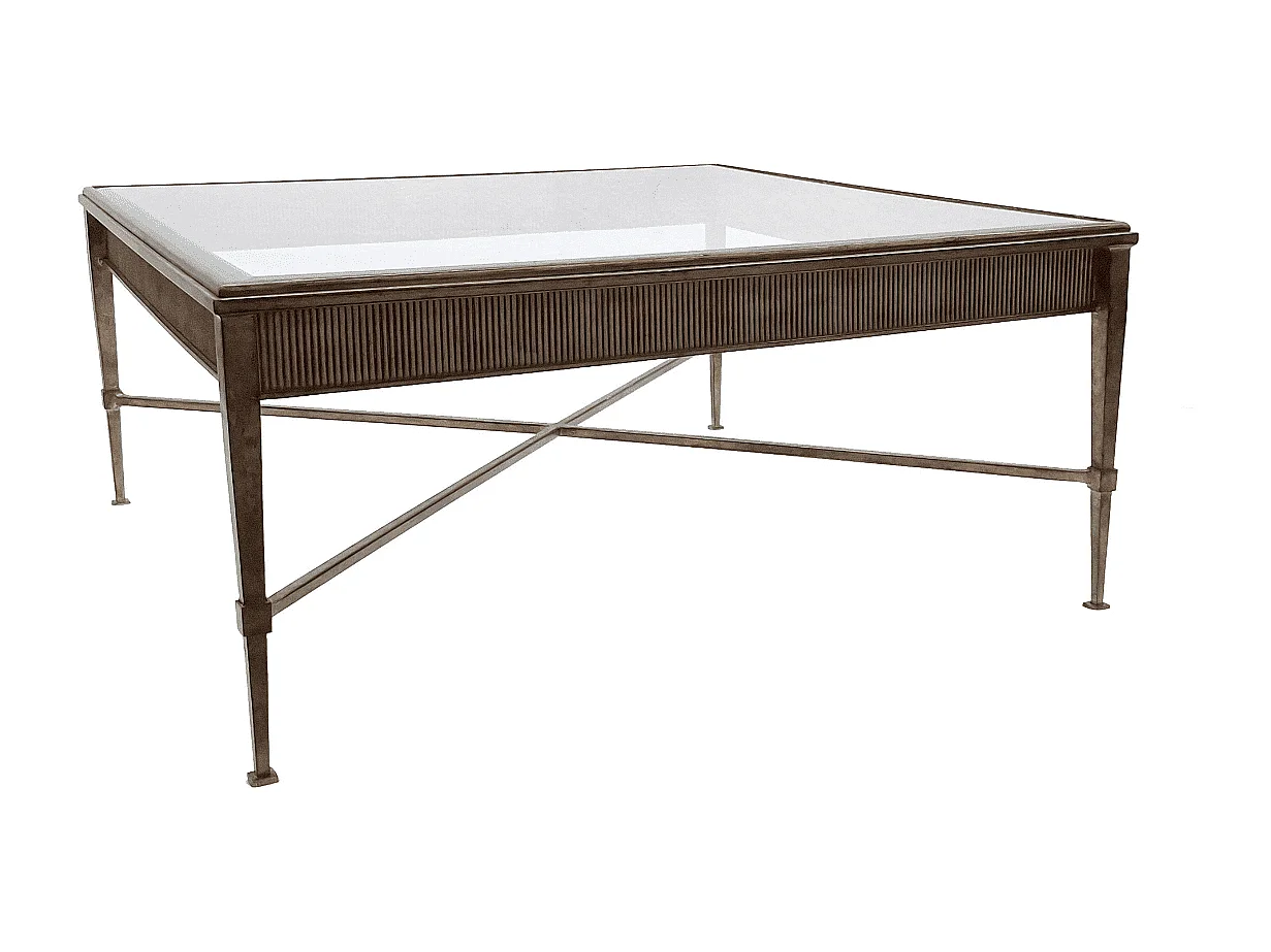 Table basse avec bandeau mouluré L88,5 cm - ANTOINETTE