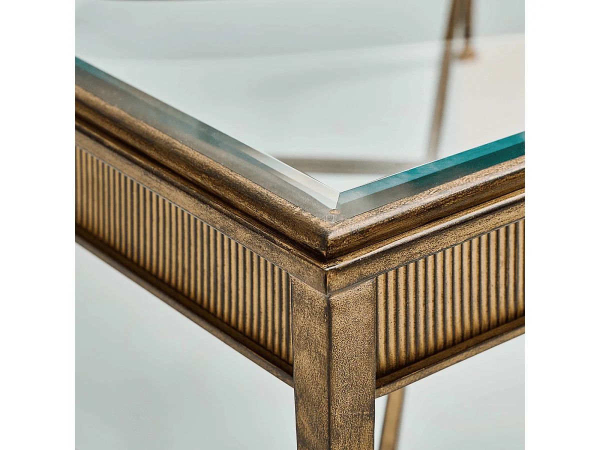 Table basse avec bandeau mouluré L88,5 cm - ANTOINETTE