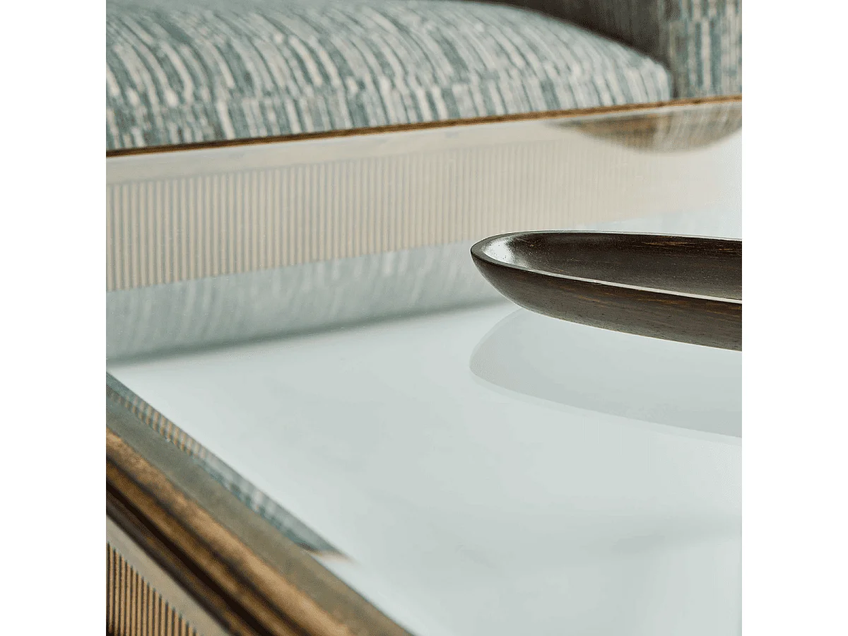 Table basse avec bandeau mouluré L88,5 cm - ANTOINETTE