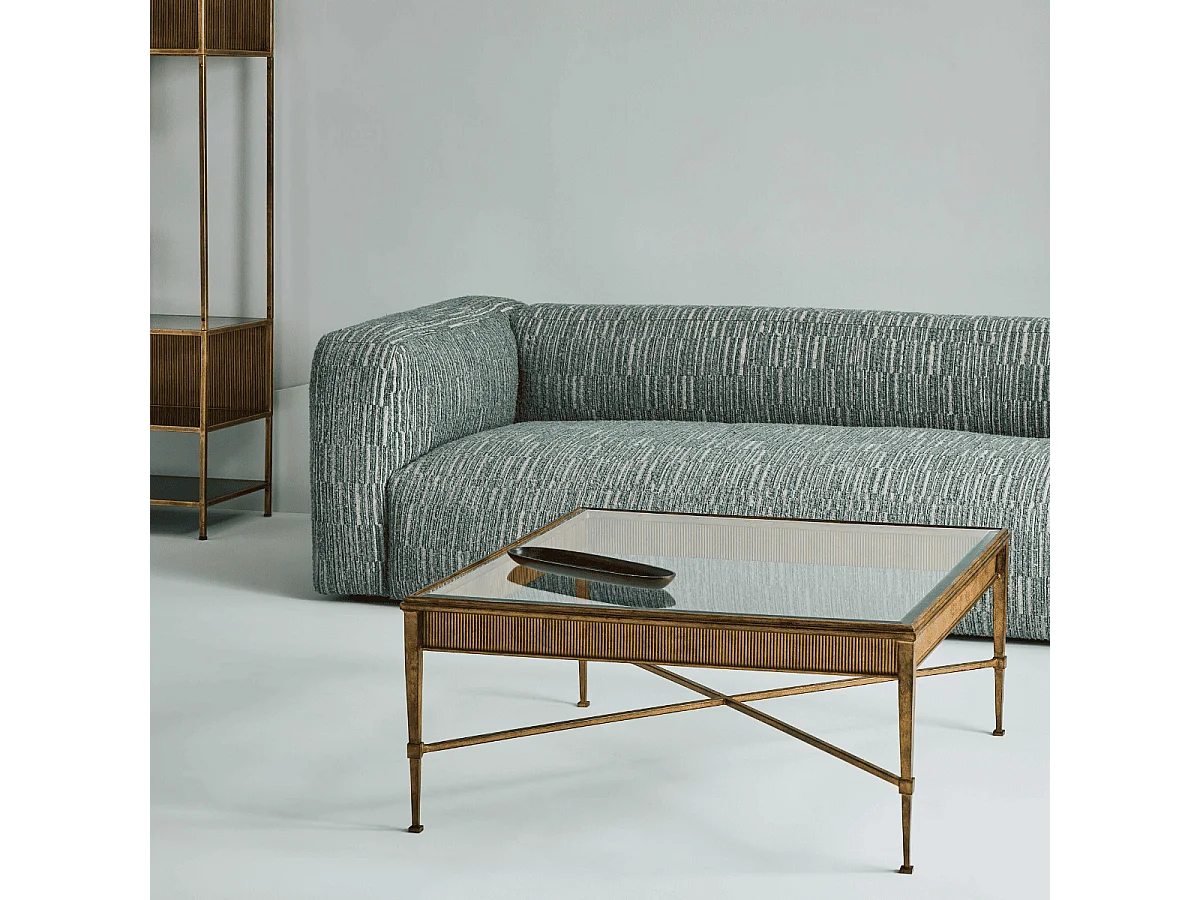 Table basse avec bandeau mouluré L88,5 cm - ANTOINETTE