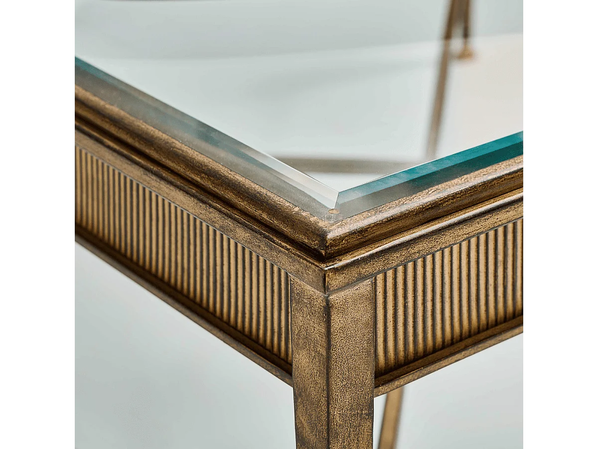 Table basse avec bandeau mouluré L88,5 cm - ANTOINETTE