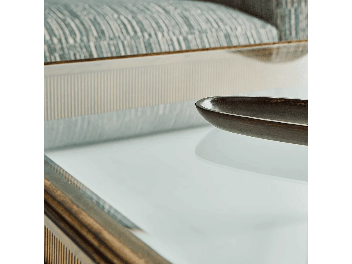 Table basse avec bandeau mouluré L88,5 cm - ANTOINETTE