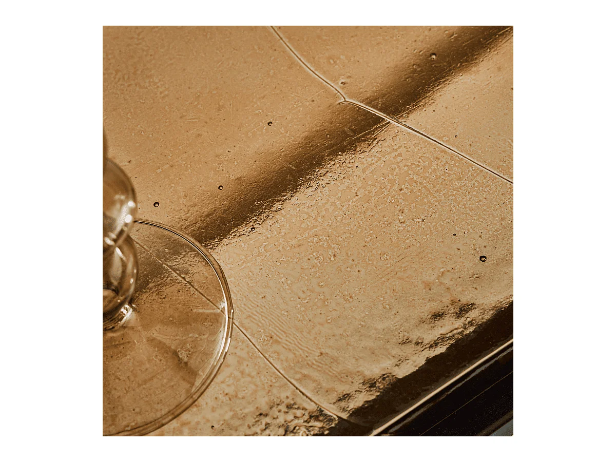 Petite console en verre fumé et métal L80 cm IGLOO